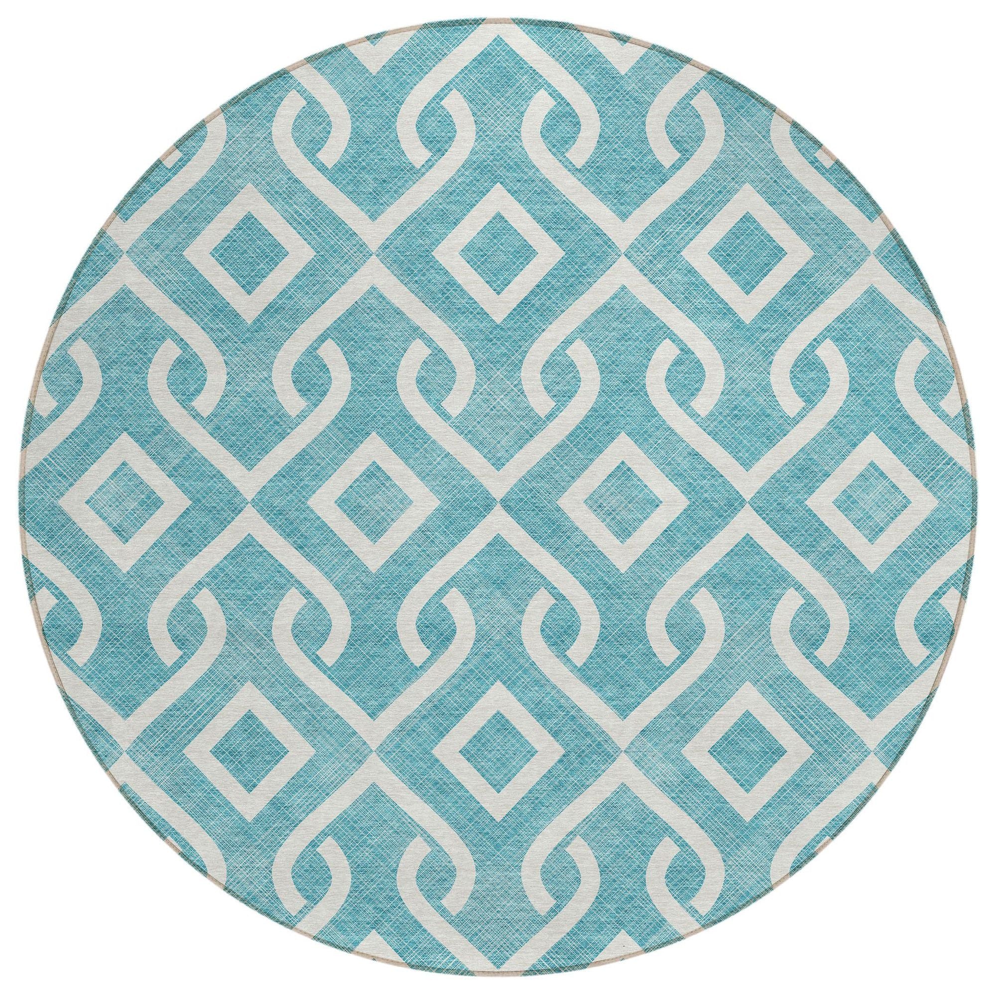 Machine Made ACN621 Teal  Rugs #color_teal 