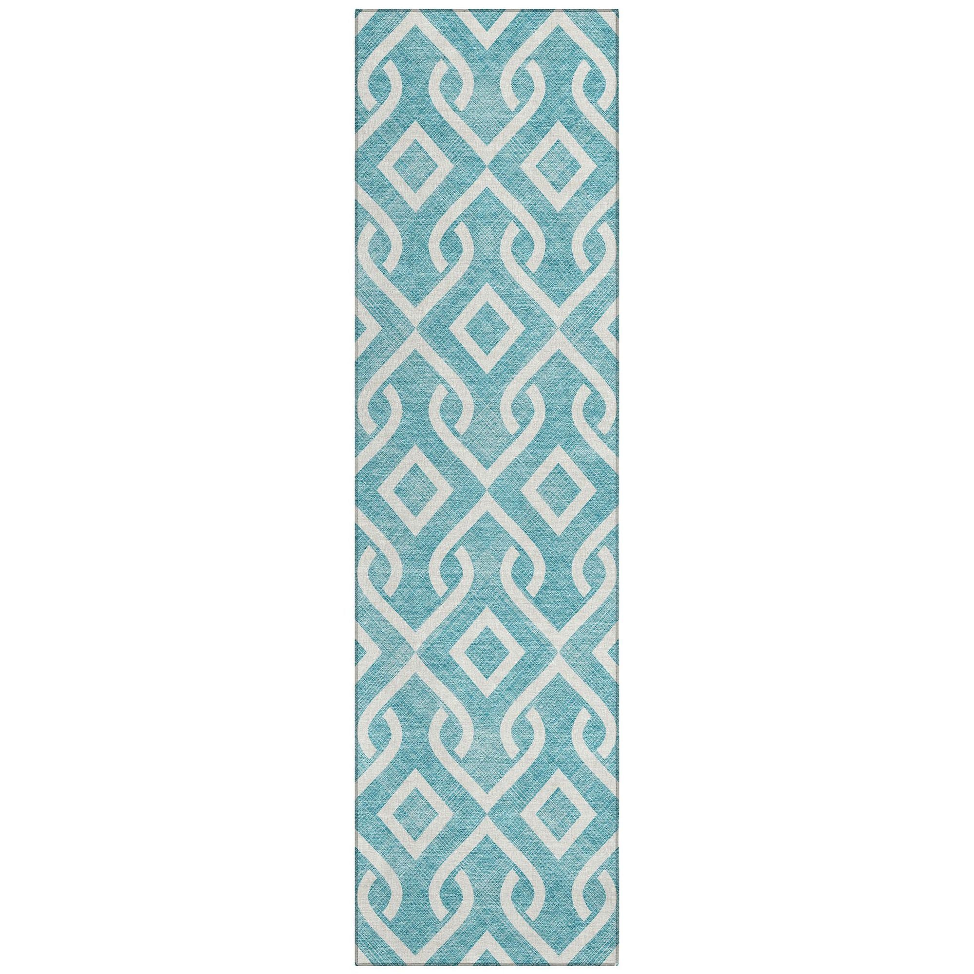 Machine Made ACN621 Teal  Rugs #color_teal 