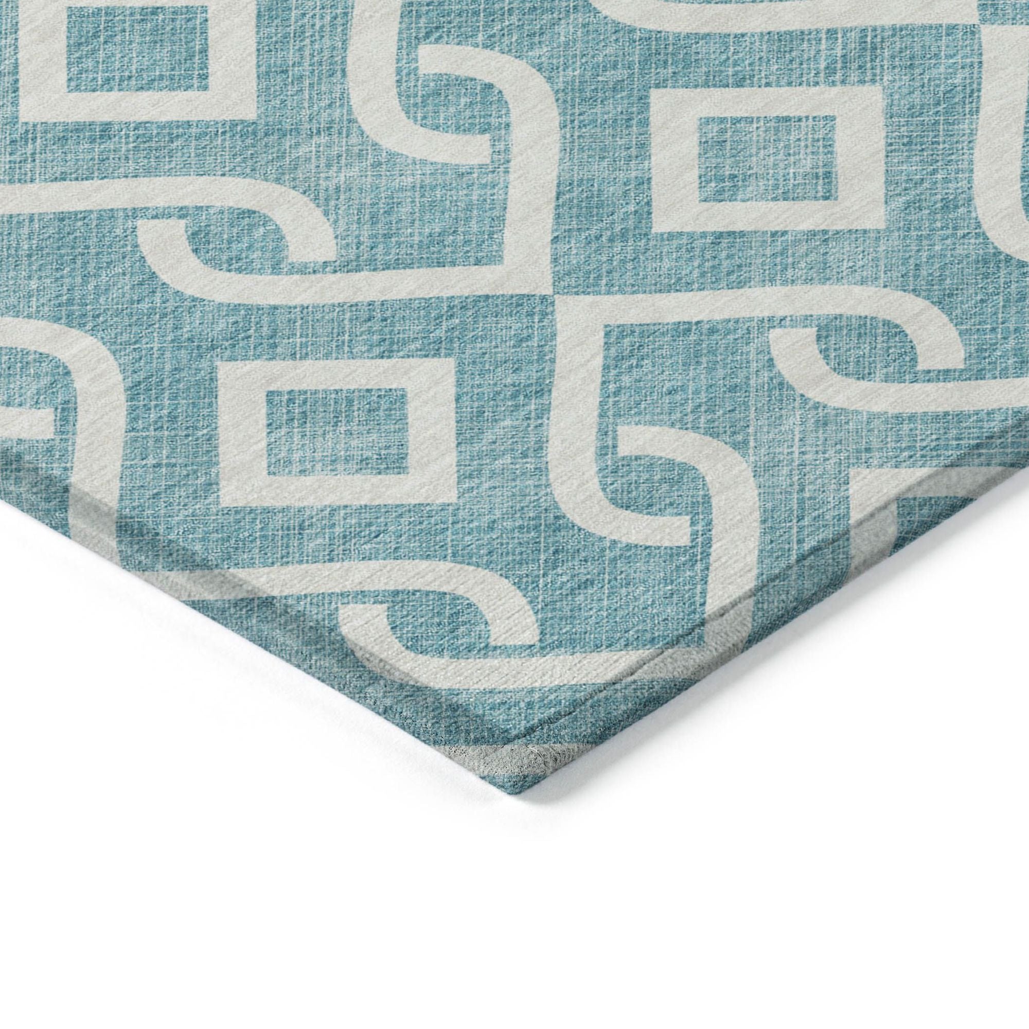 Machine Made ACN621 Teal  Rugs #color_teal 