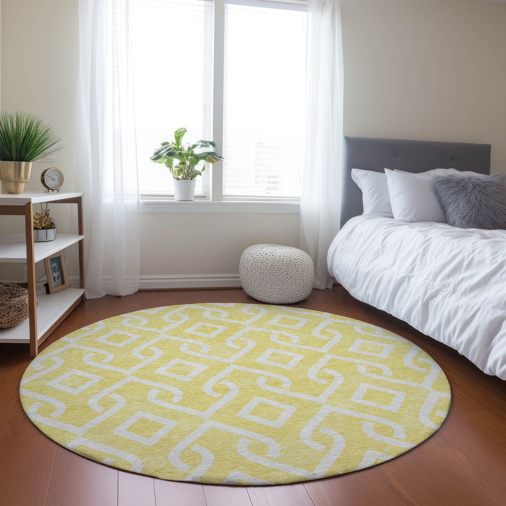 Machine Made ACN621 Yellow Gold Rugs #color_yellow gold