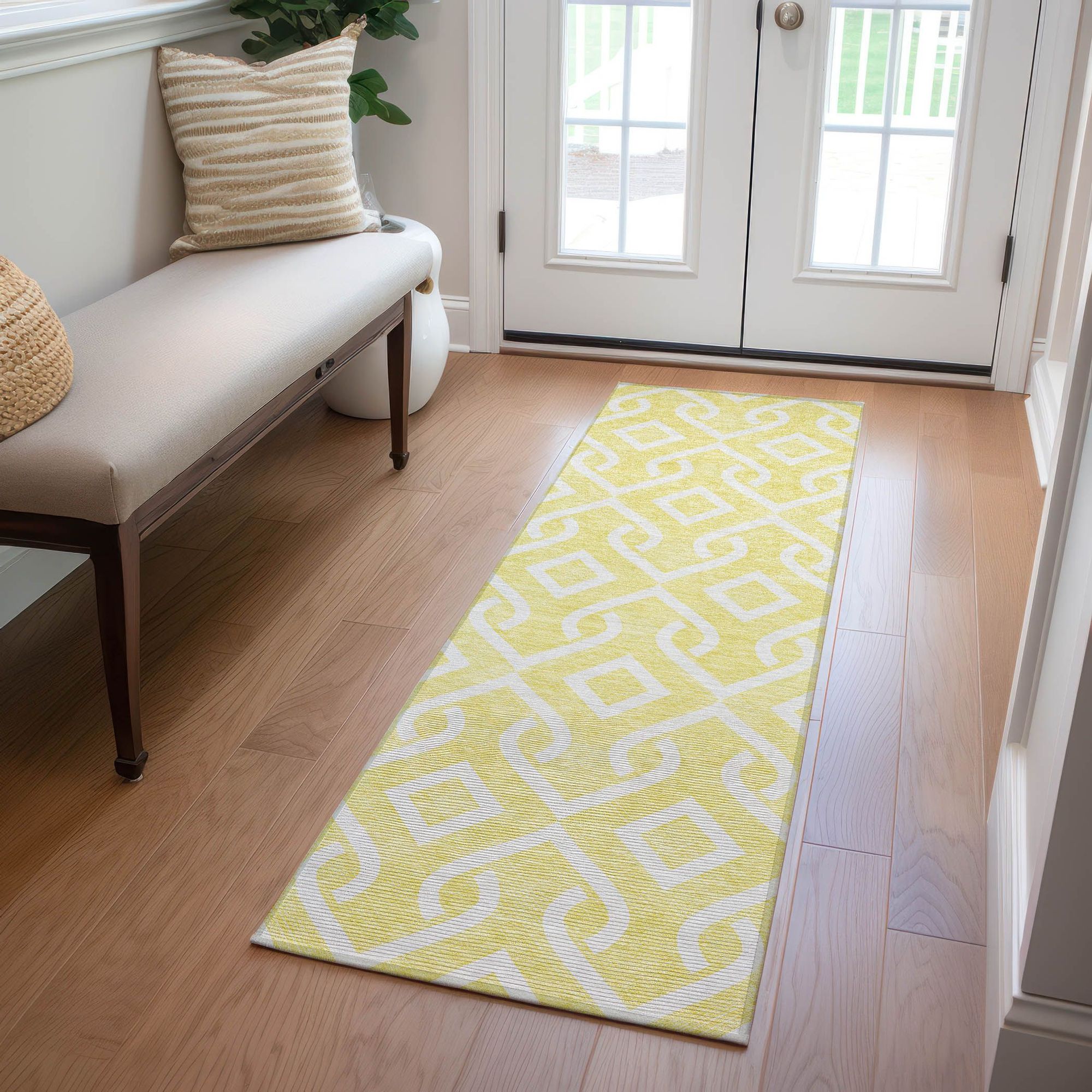 Machine Made ACN621 Yellow Gold Rugs #color_yellow gold