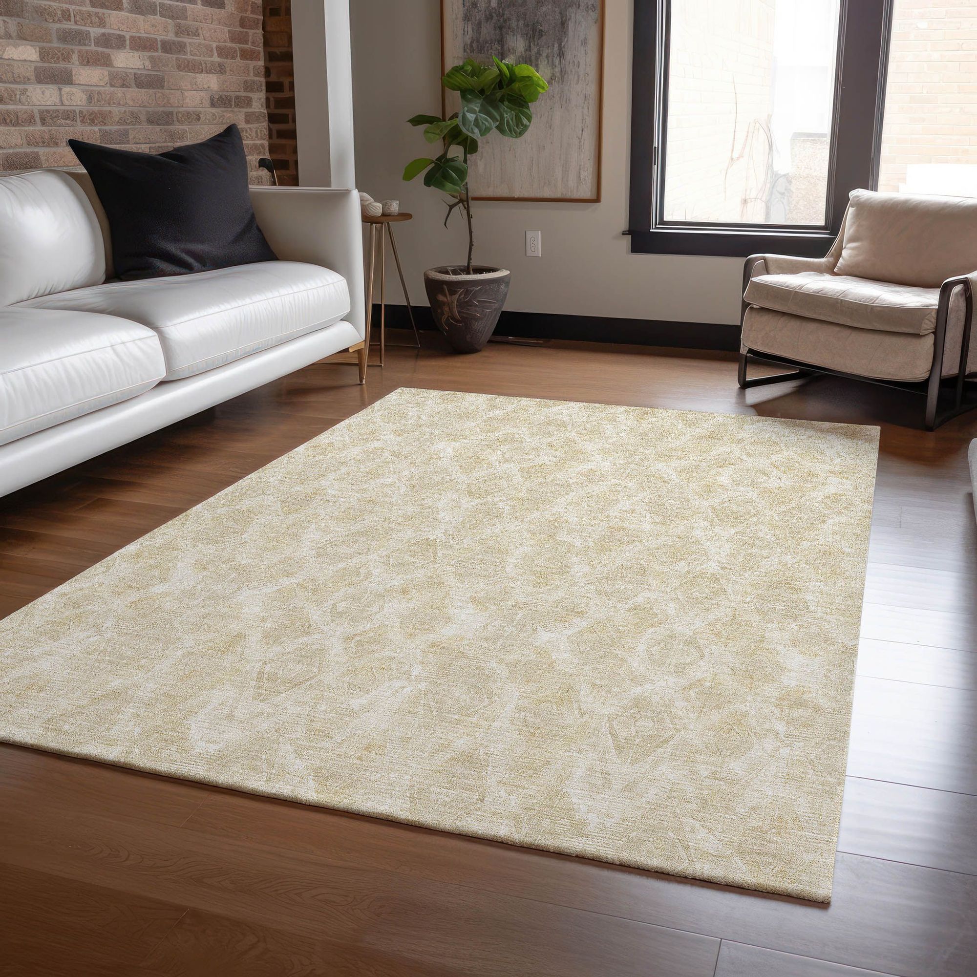 Machine Made ACN622 Beige Brown Rugs #color_beige brown