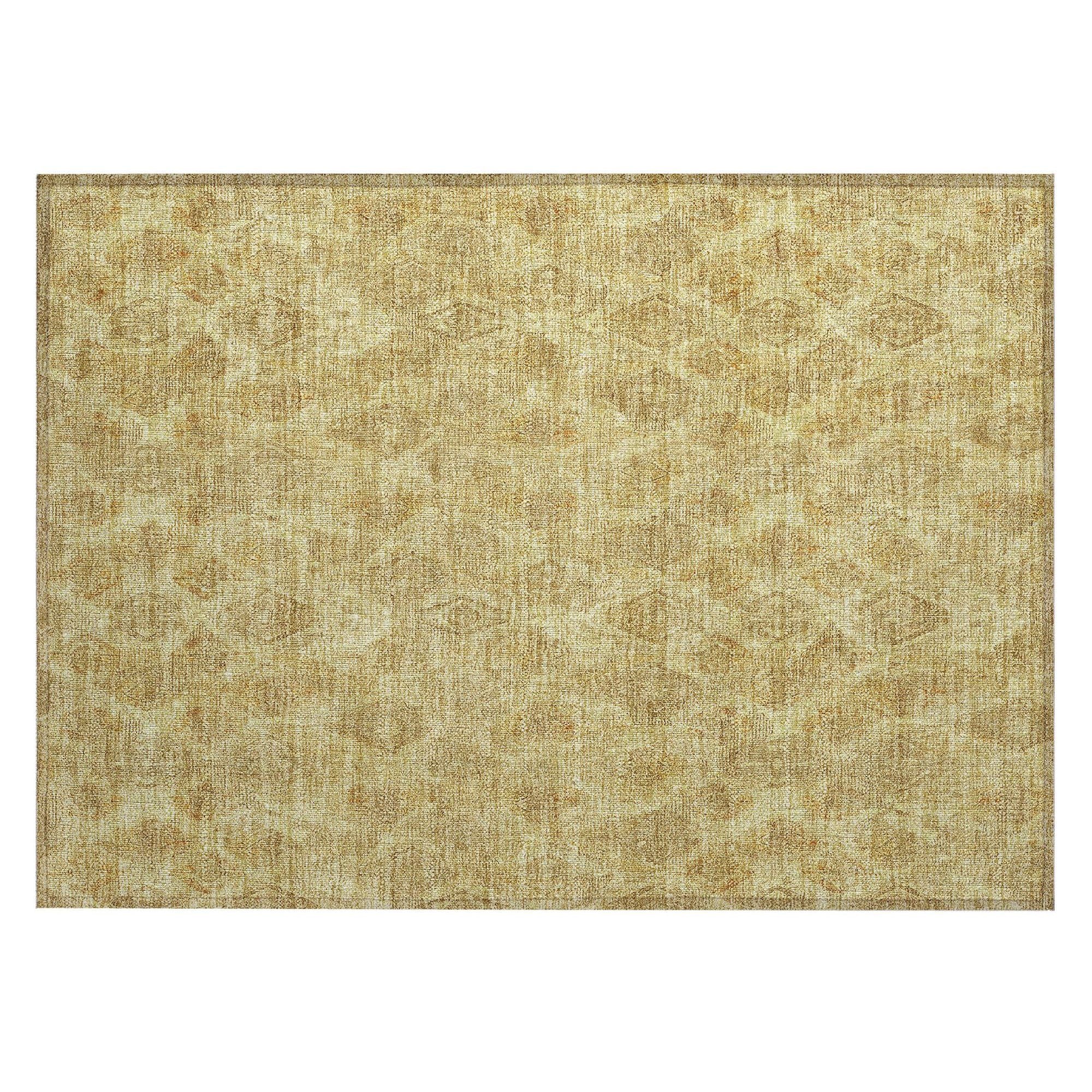 Machine Made ACN622 Gold  Rugs #color_gold 