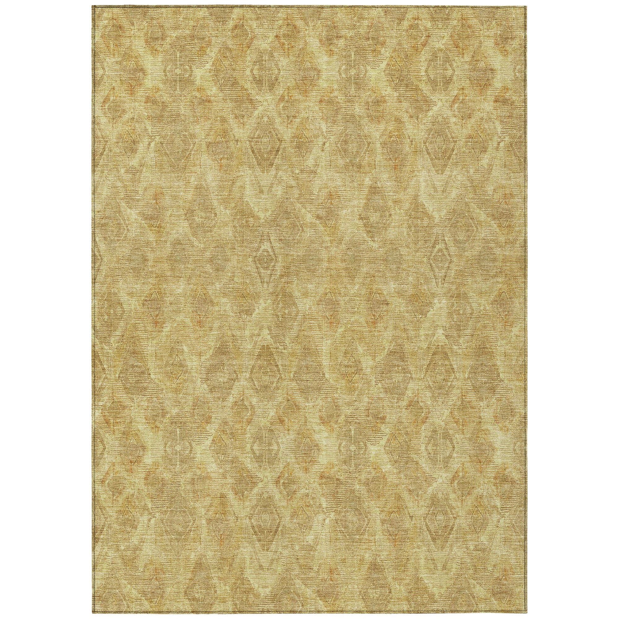 Machine Made ACN622 Gold  Rugs #color_gold 