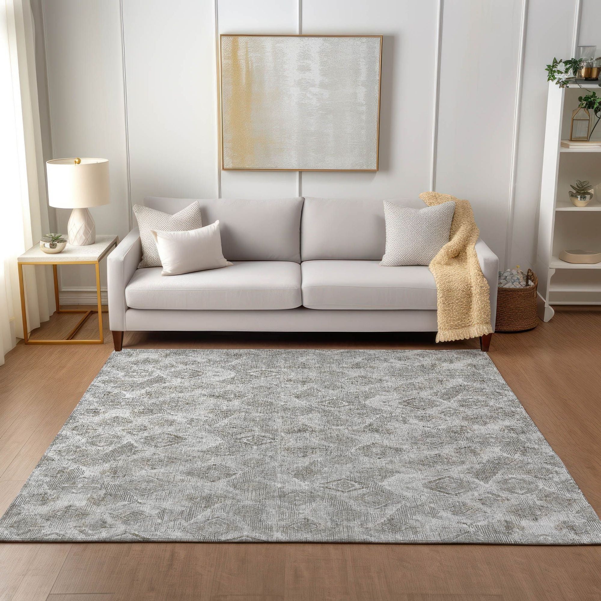 Machine Made ACN622 Silver Gray Rugs #color_silver gray