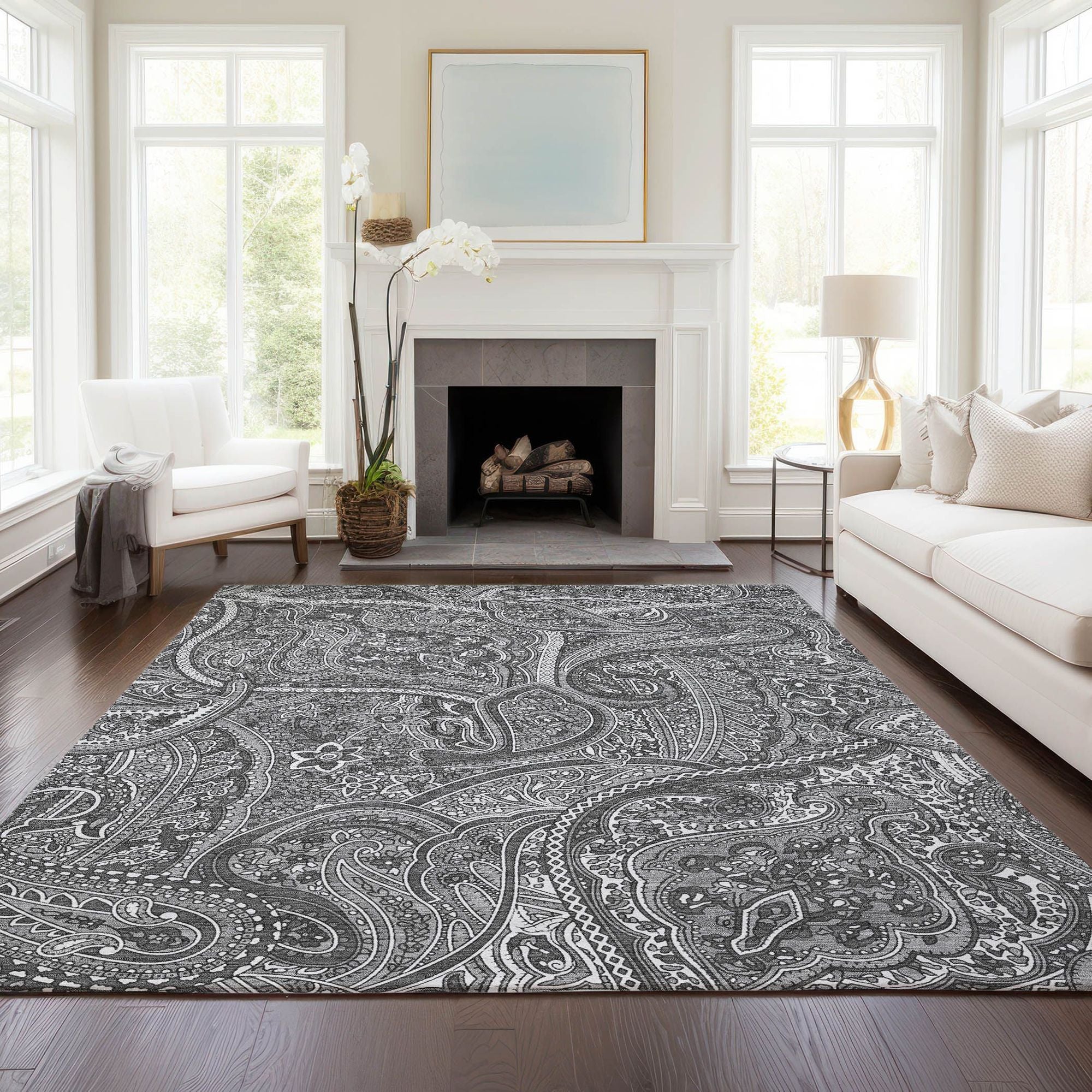 Machine Made ACN623 Gray  Rugs #color_gray 