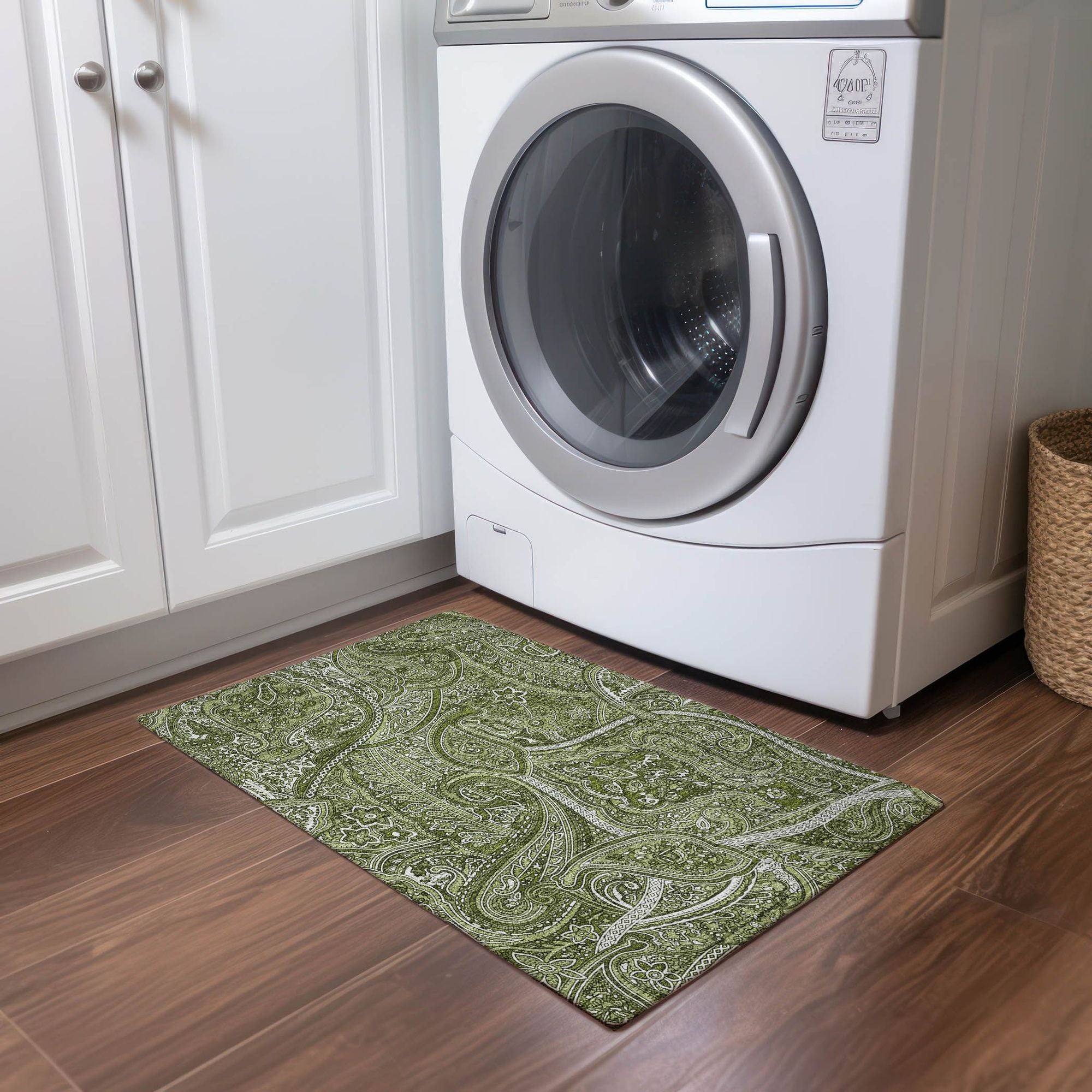 Machine Made ACN623 Green  Rugs #color_green 