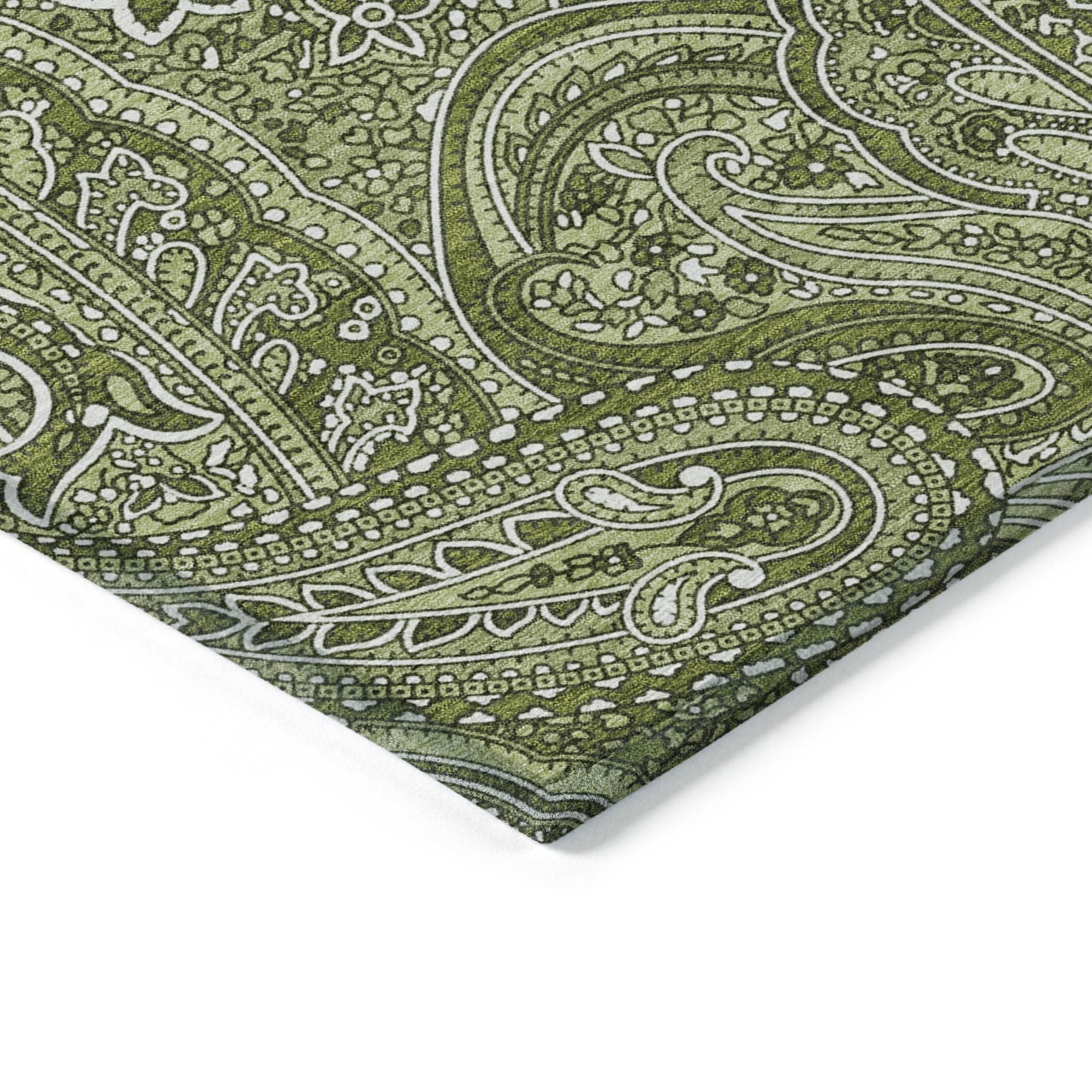 Machine Made ACN623 Green  Rugs #color_green 