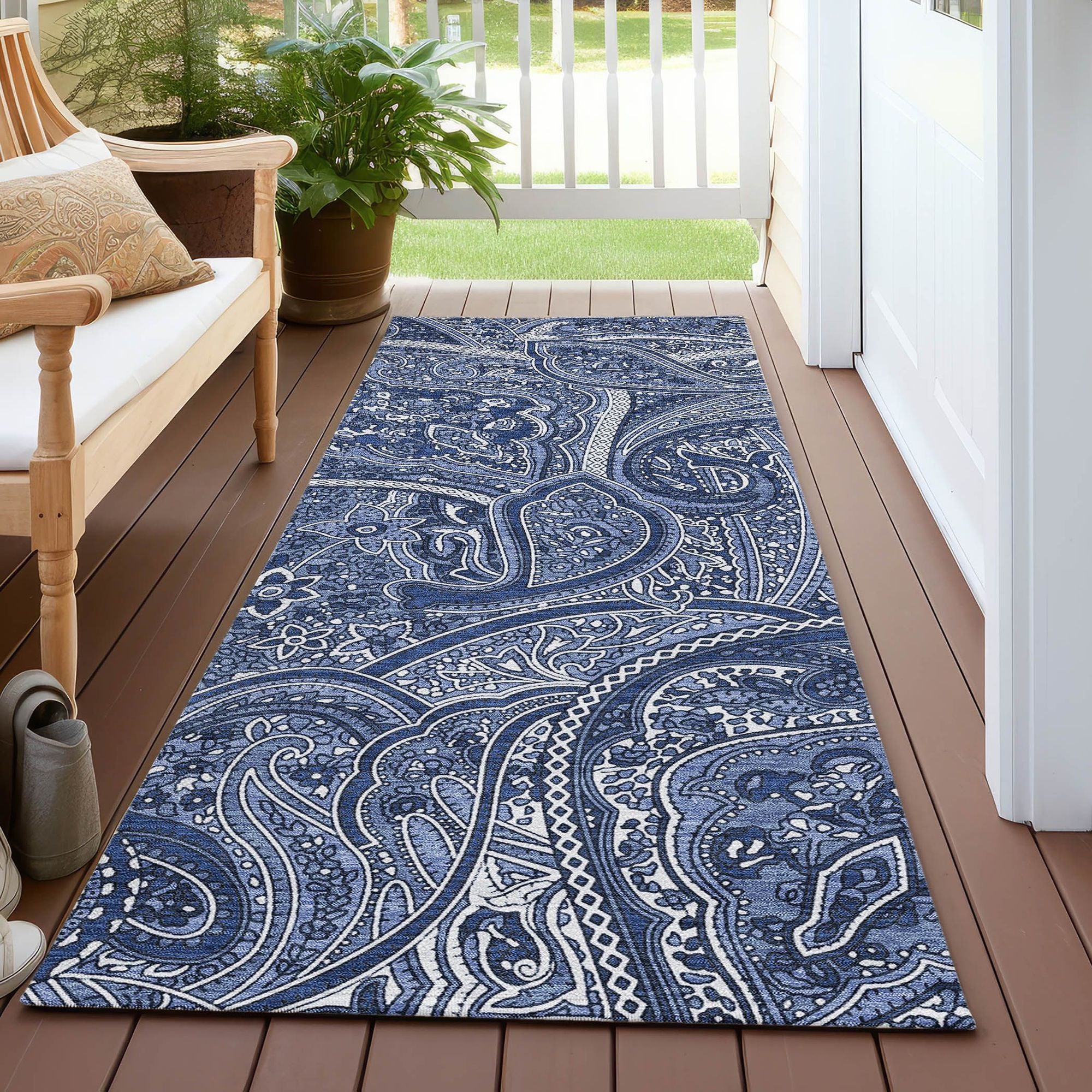 Machine Made ACN623 Navy Blue Rugs #color_navy blue