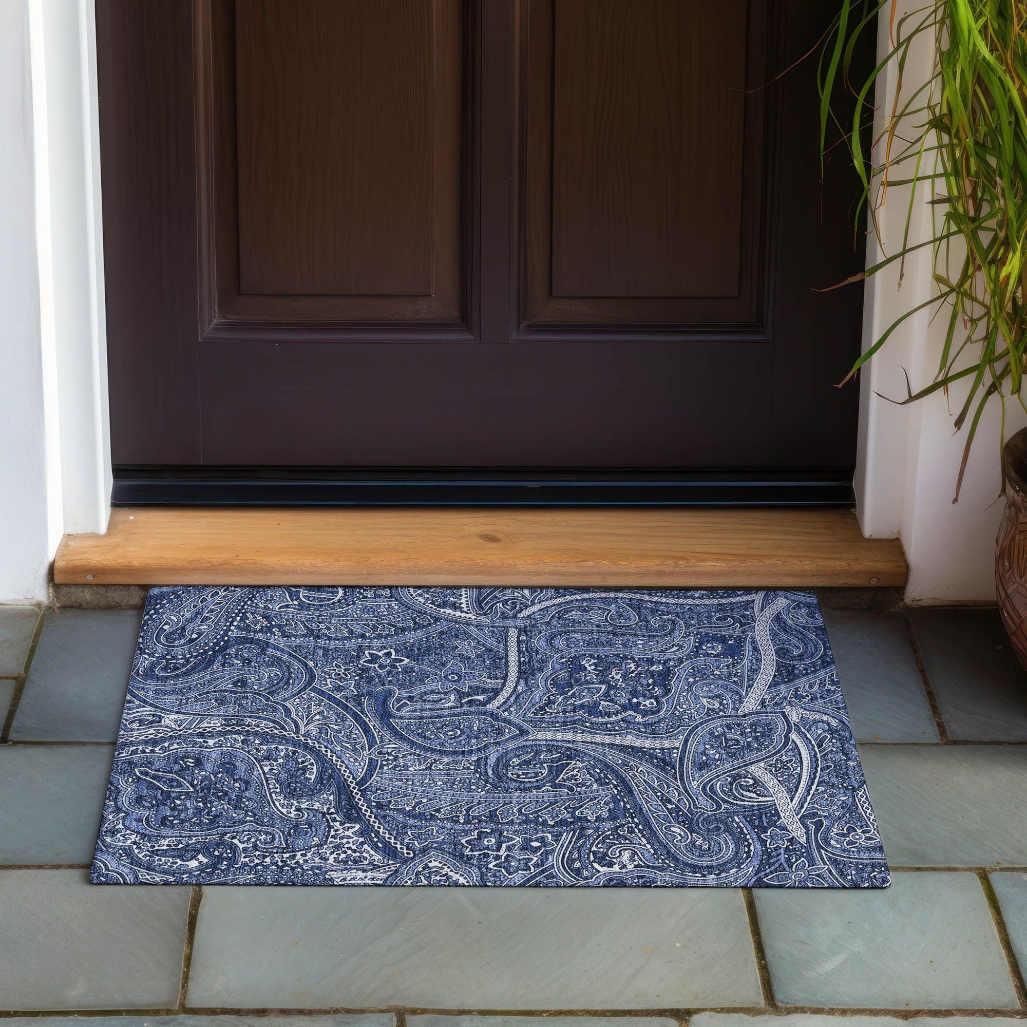 Machine Made ACN623 Navy Blue Rugs #color_navy blue