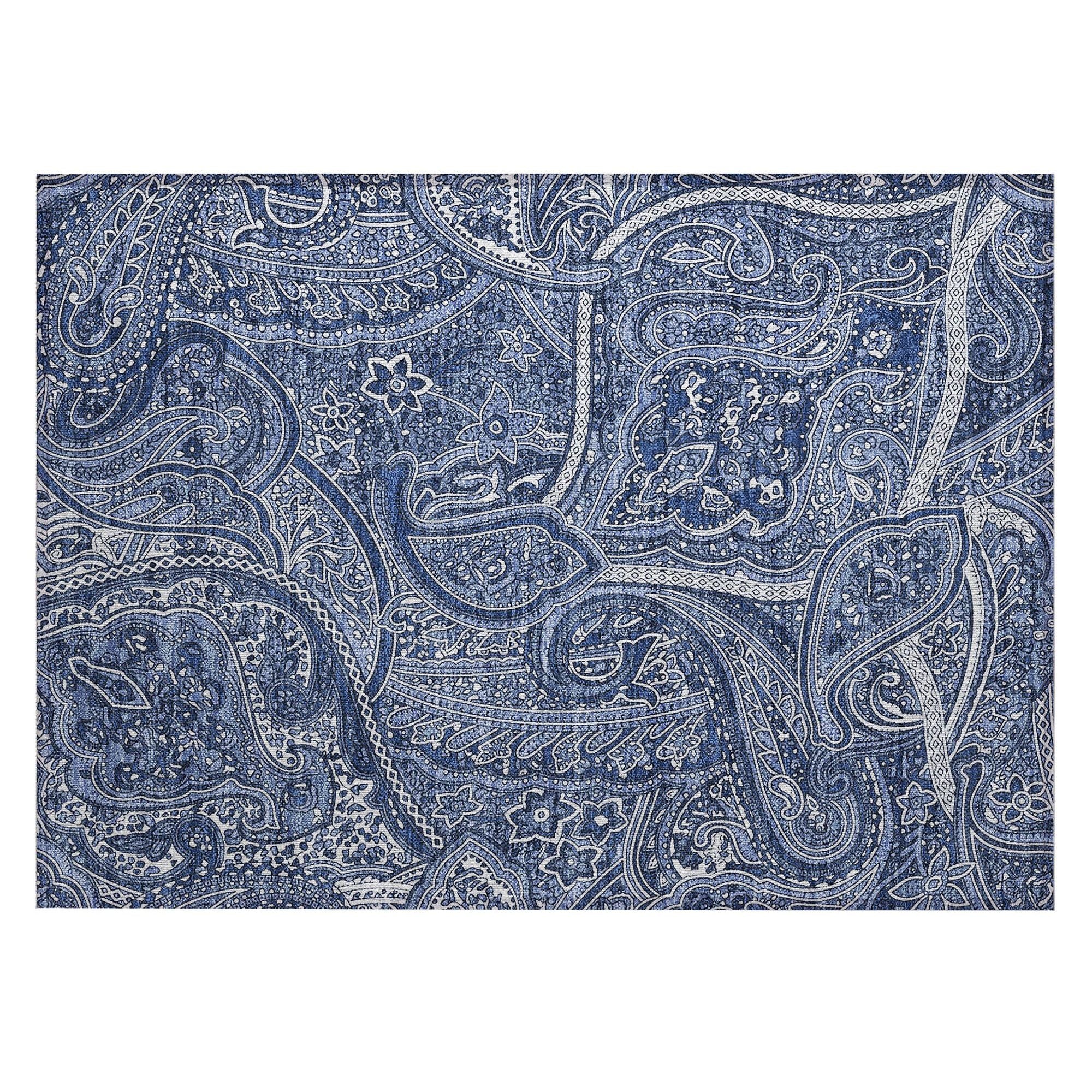 Machine Made ACN623 Navy Blue Rugs #color_navy blue