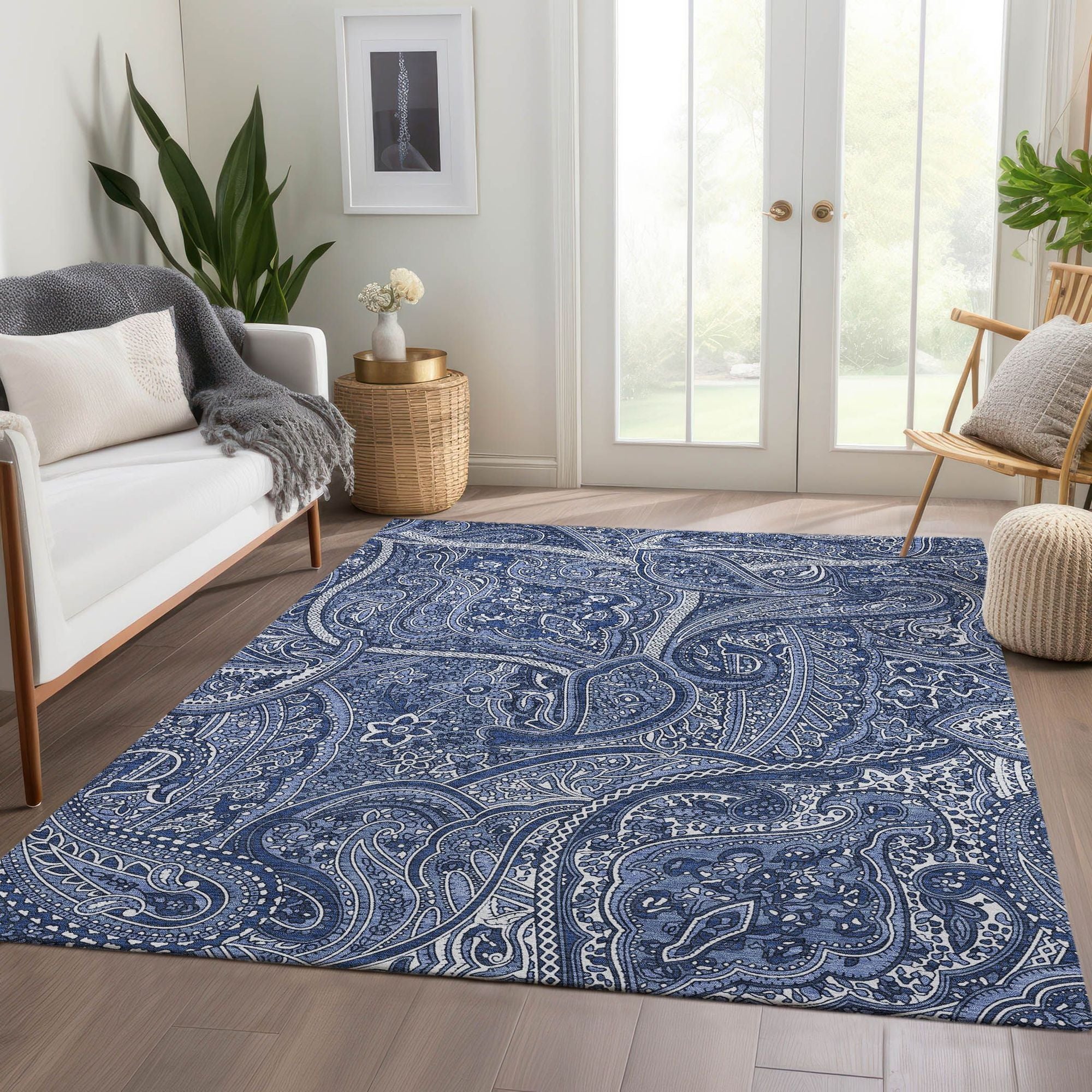 Machine Made ACN623 Navy Blue Rugs #color_navy blue