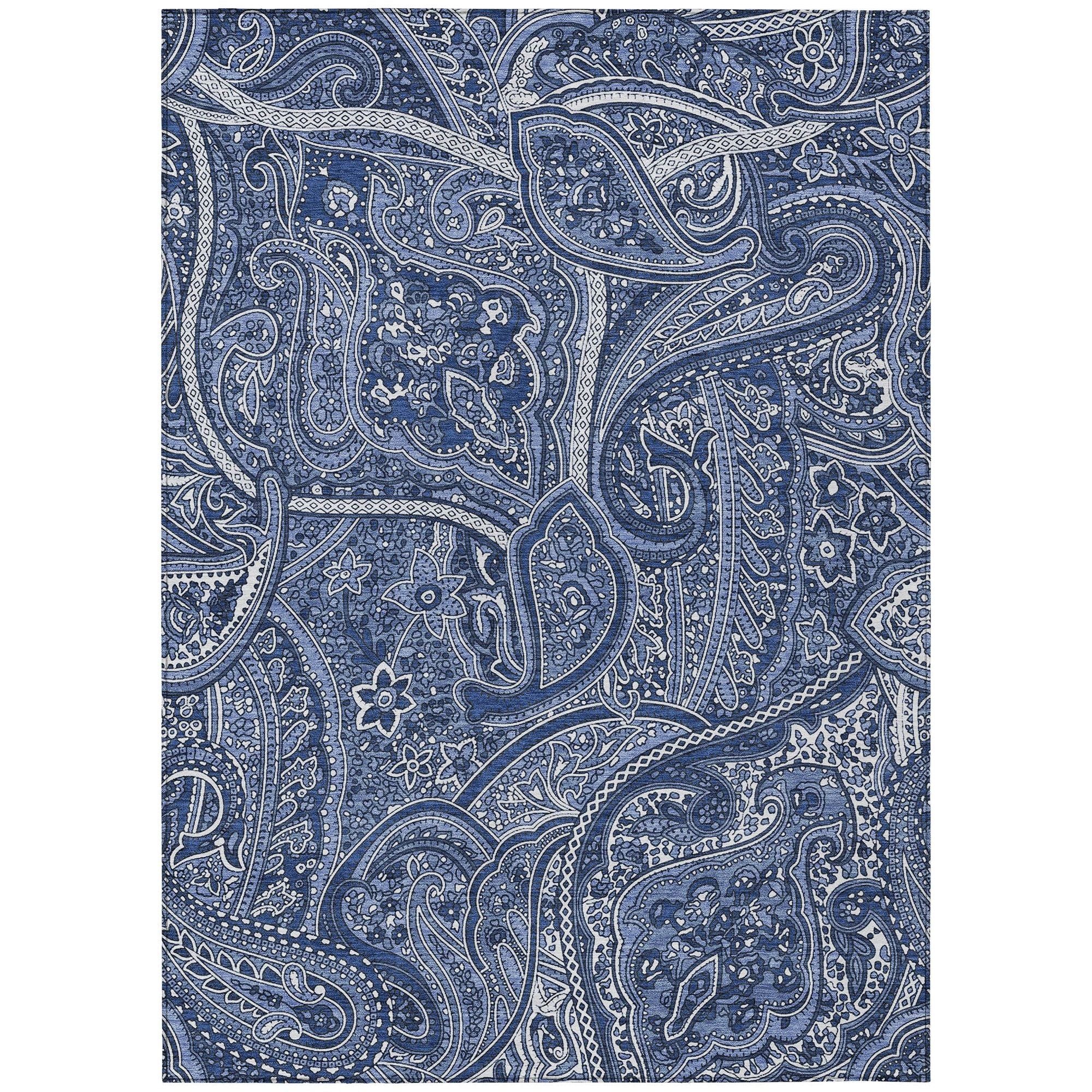 Machine Made ACN623 Navy Blue Rugs #color_navy blue