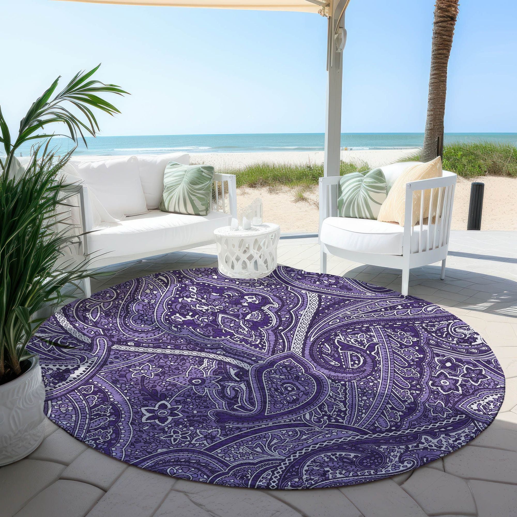 Machine Made ACN623 Purple  Rugs #color_purple 