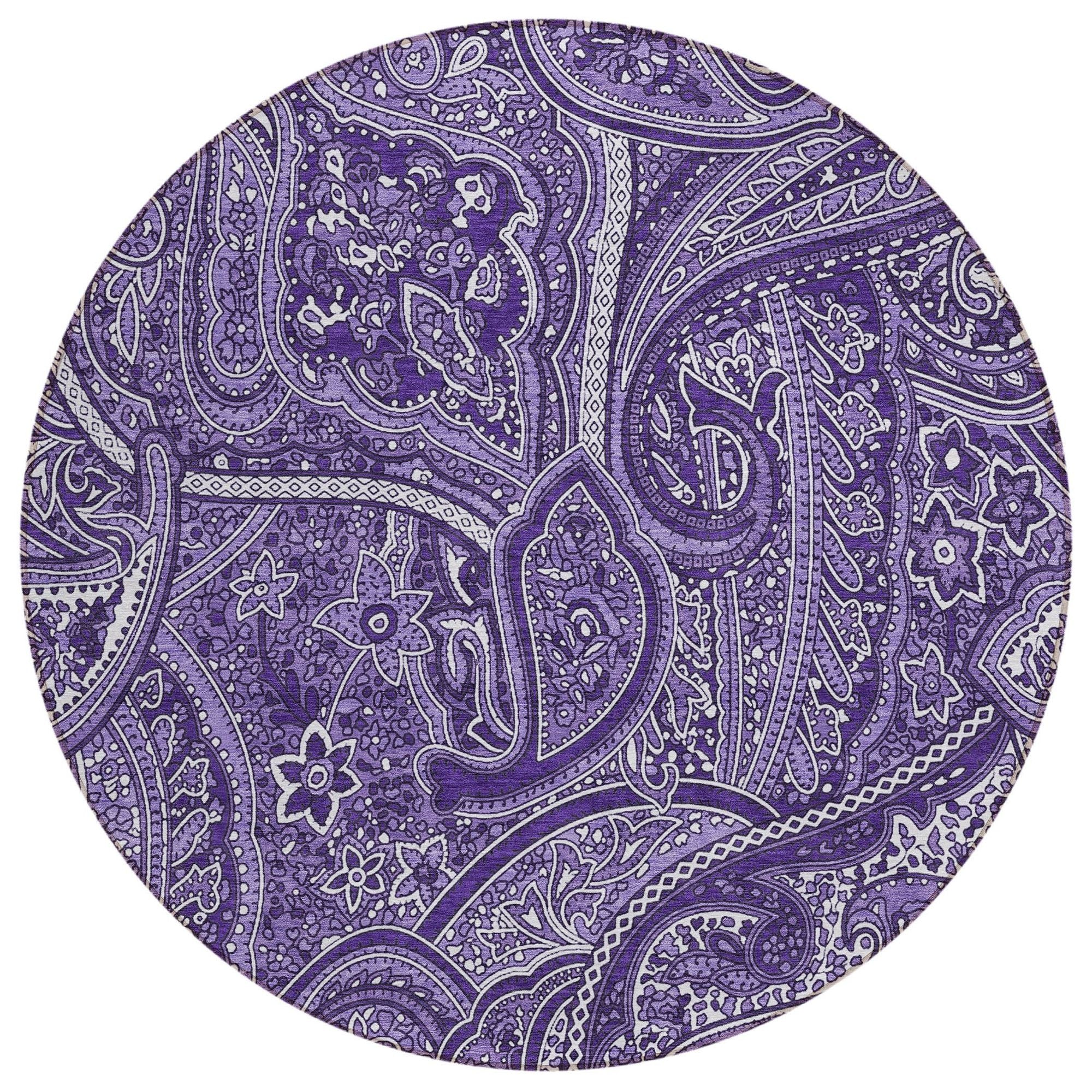 Machine Made ACN623 Purple  Rugs #color_purple 