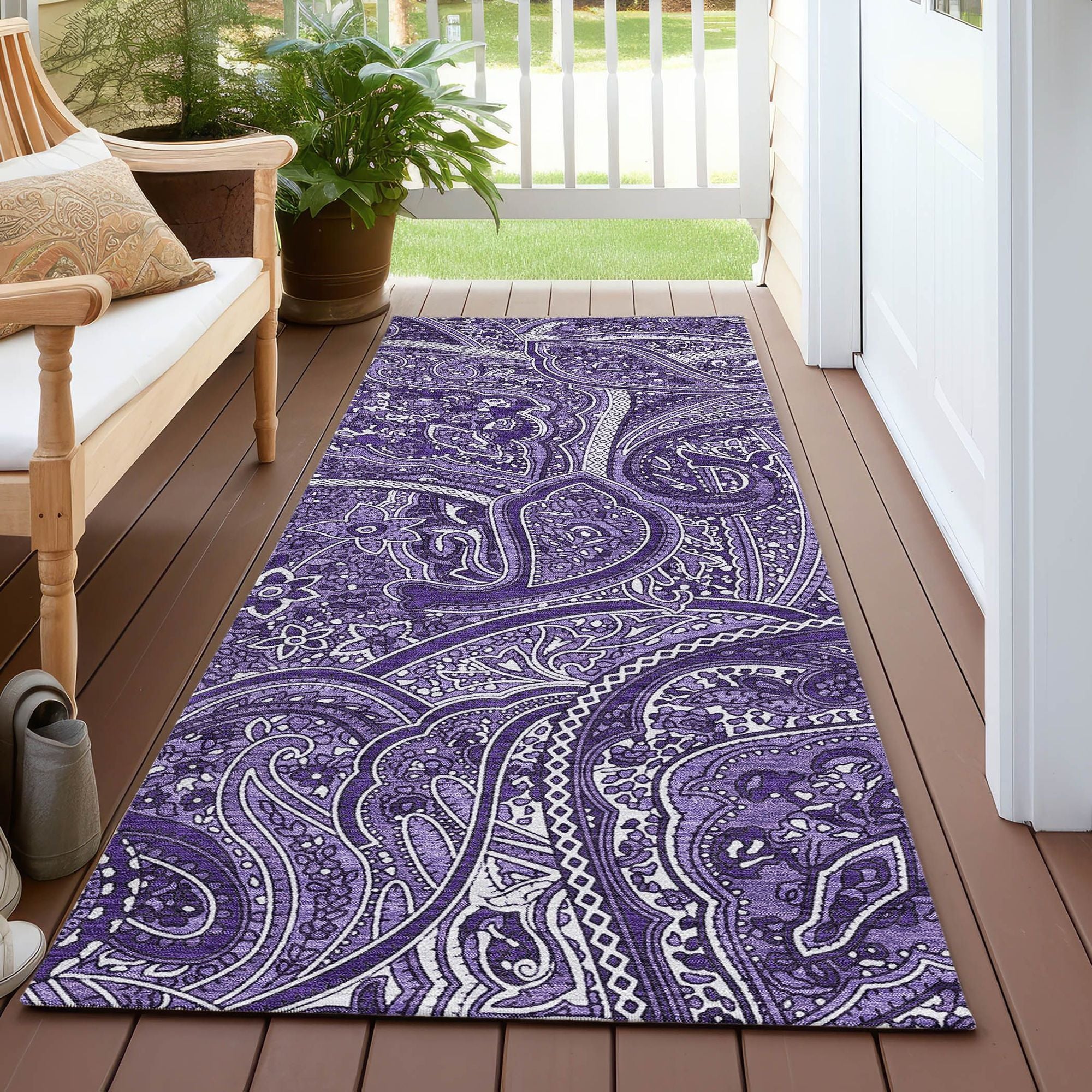 Machine Made ACN623 Purple  Rugs #color_purple 