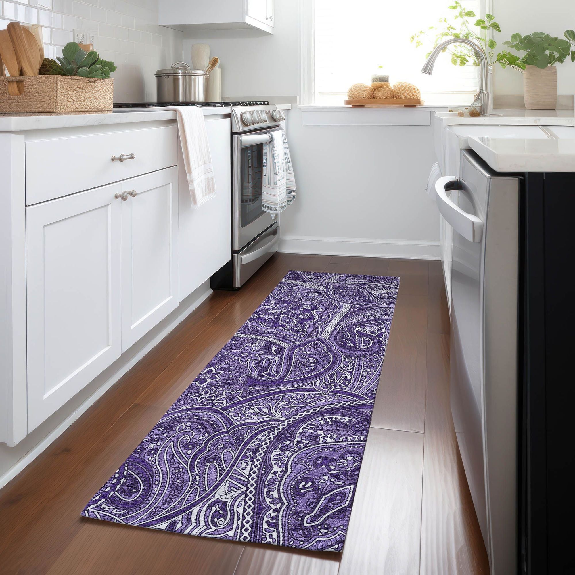 Machine Made ACN623 Purple  Rugs #color_purple 