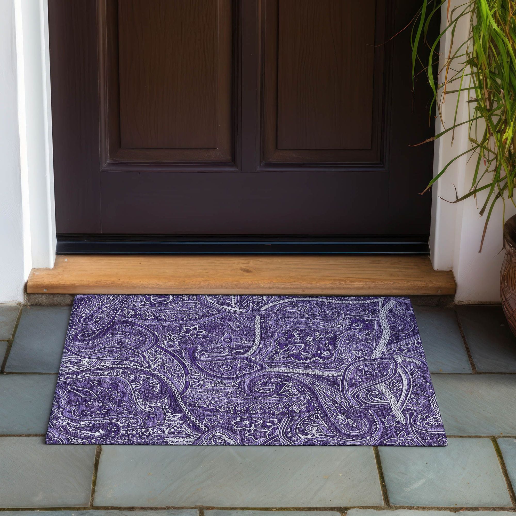 Machine Made ACN623 Purple  Rugs #color_purple 