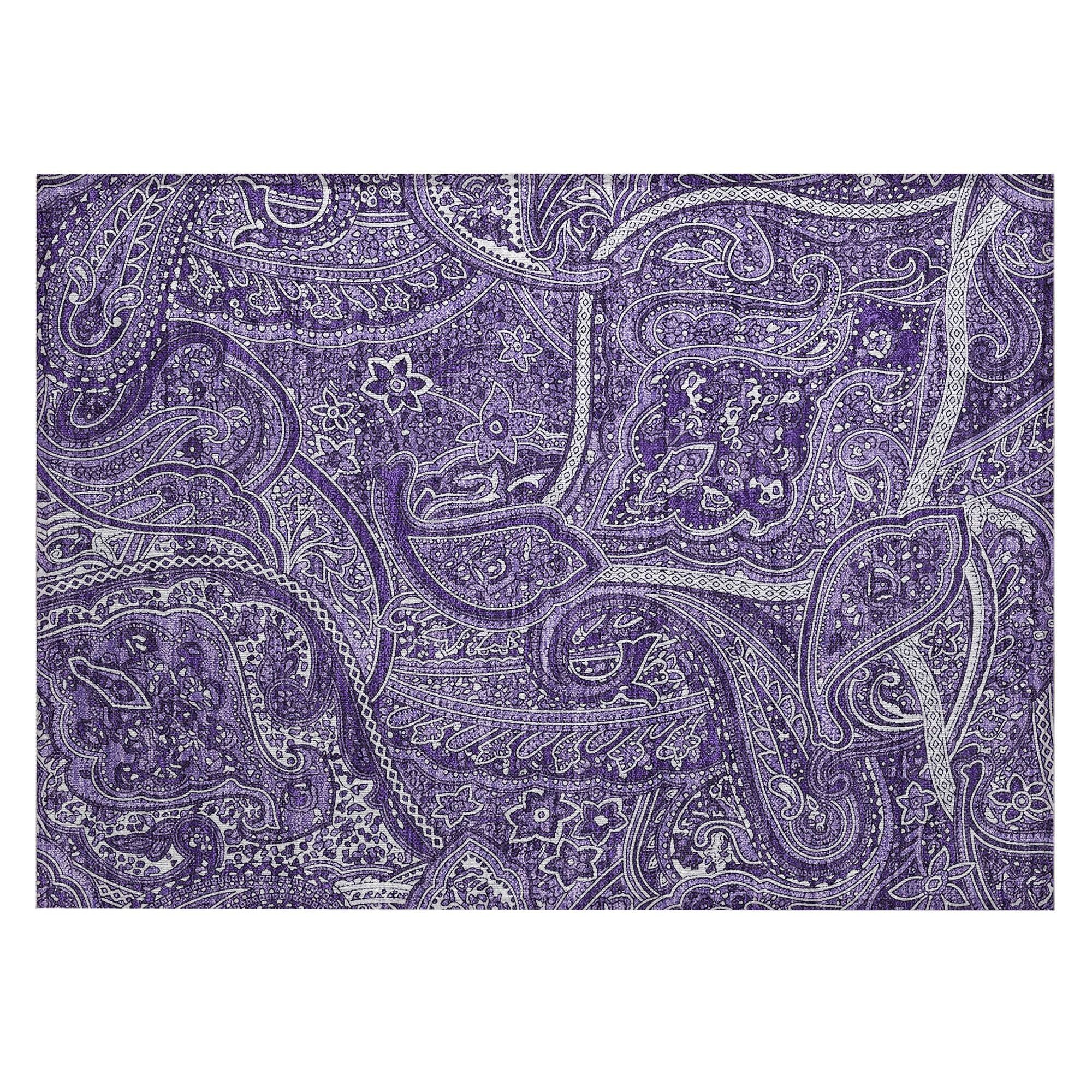 Machine Made ACN623 Purple  Rugs #color_purple 