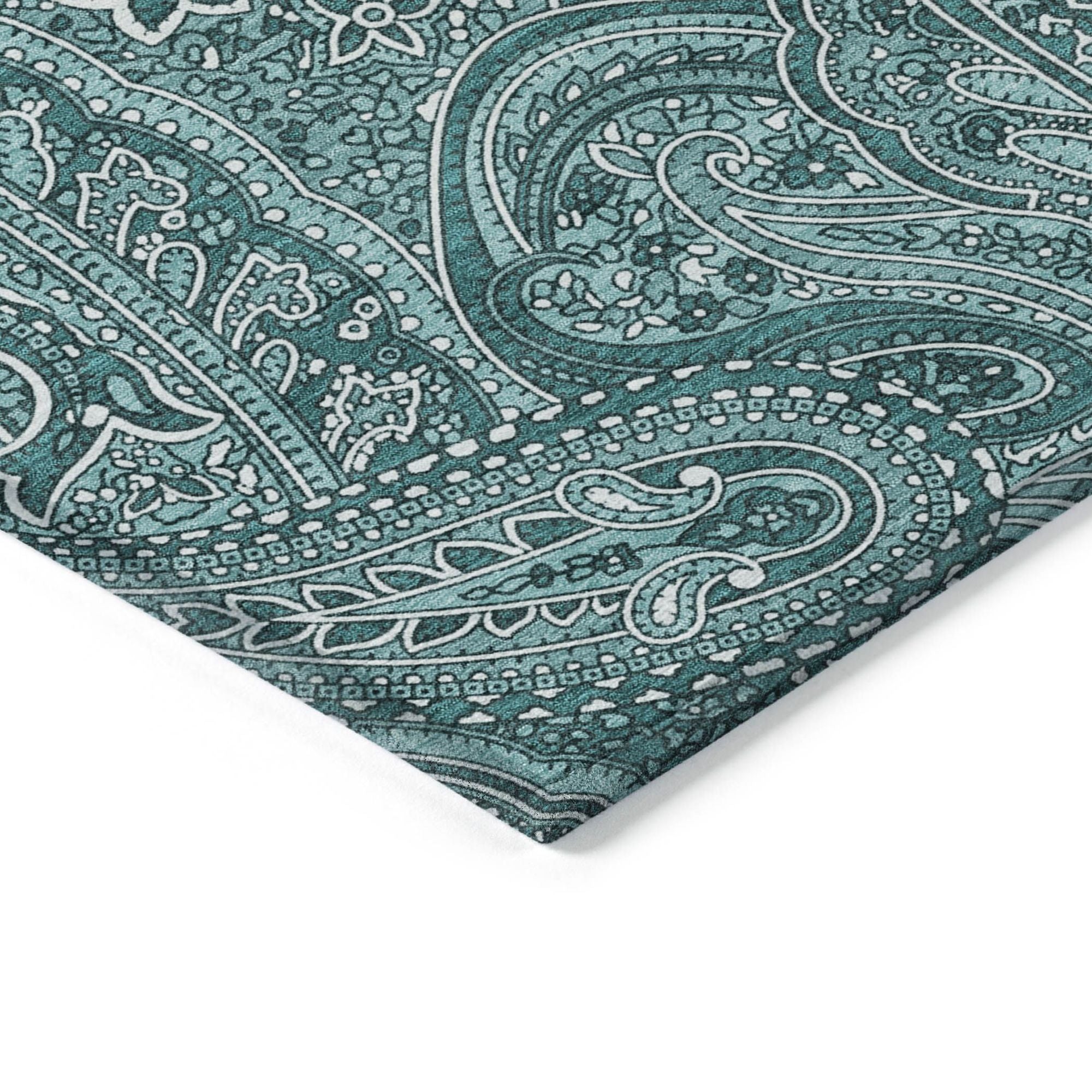 Machine Made ACN623 Teal  Rugs #color_teal 