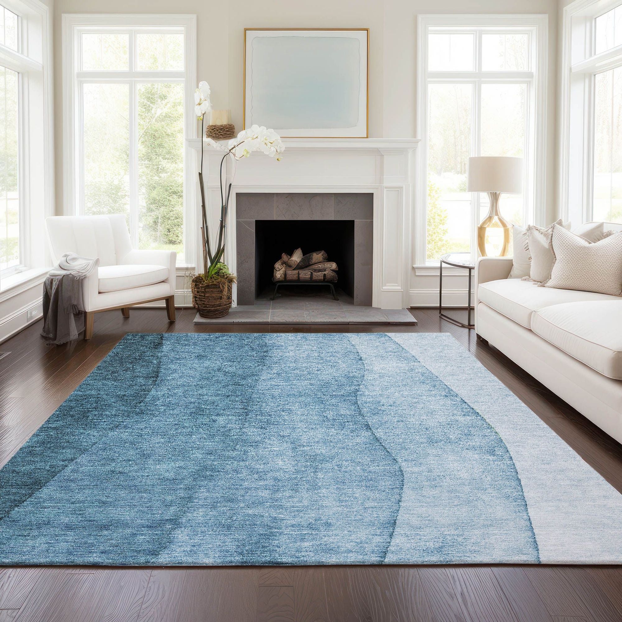 Machine Made ACN625 Blue  Rugs #color_blue 