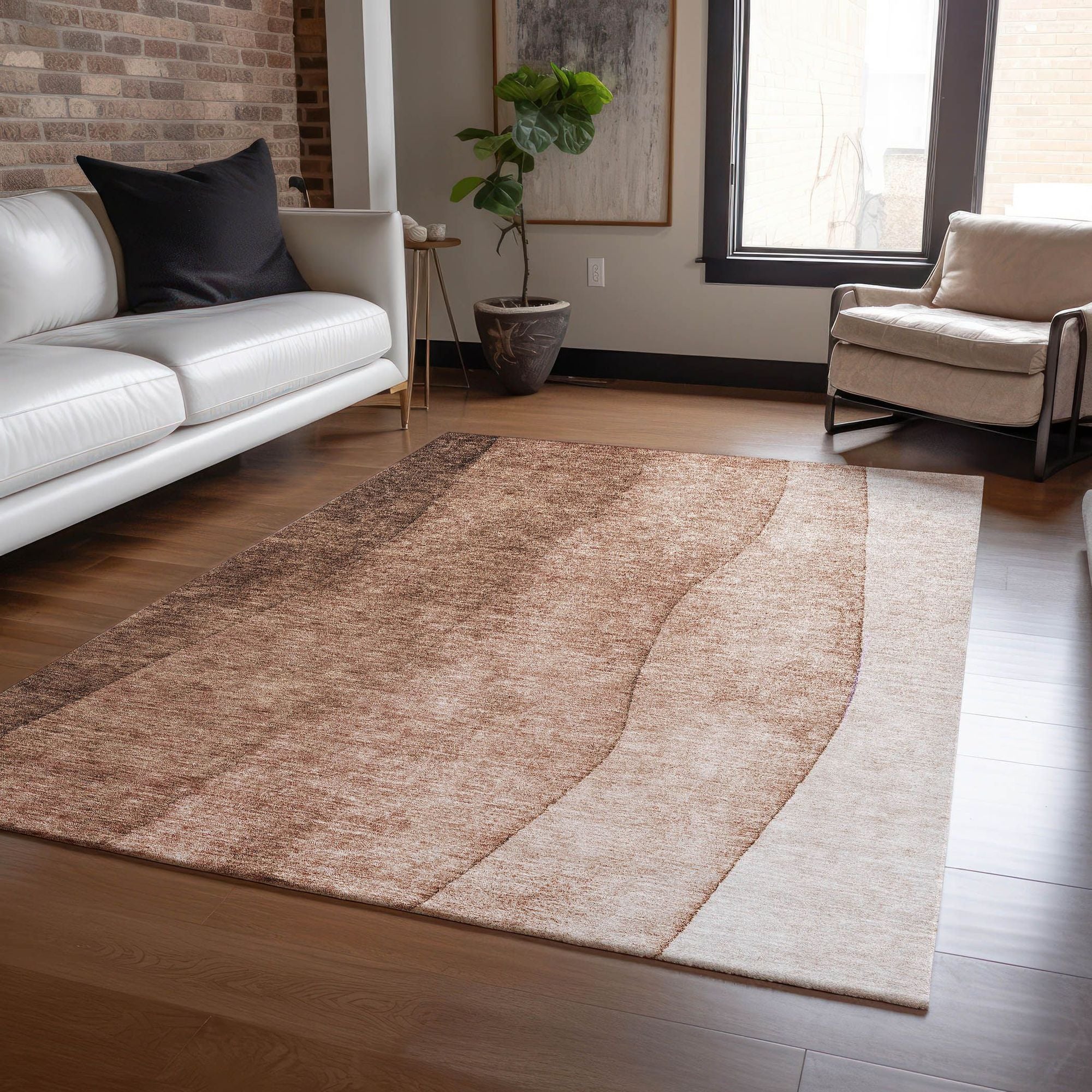 Machine Made ACN625 Brown  Rugs #color_brown 