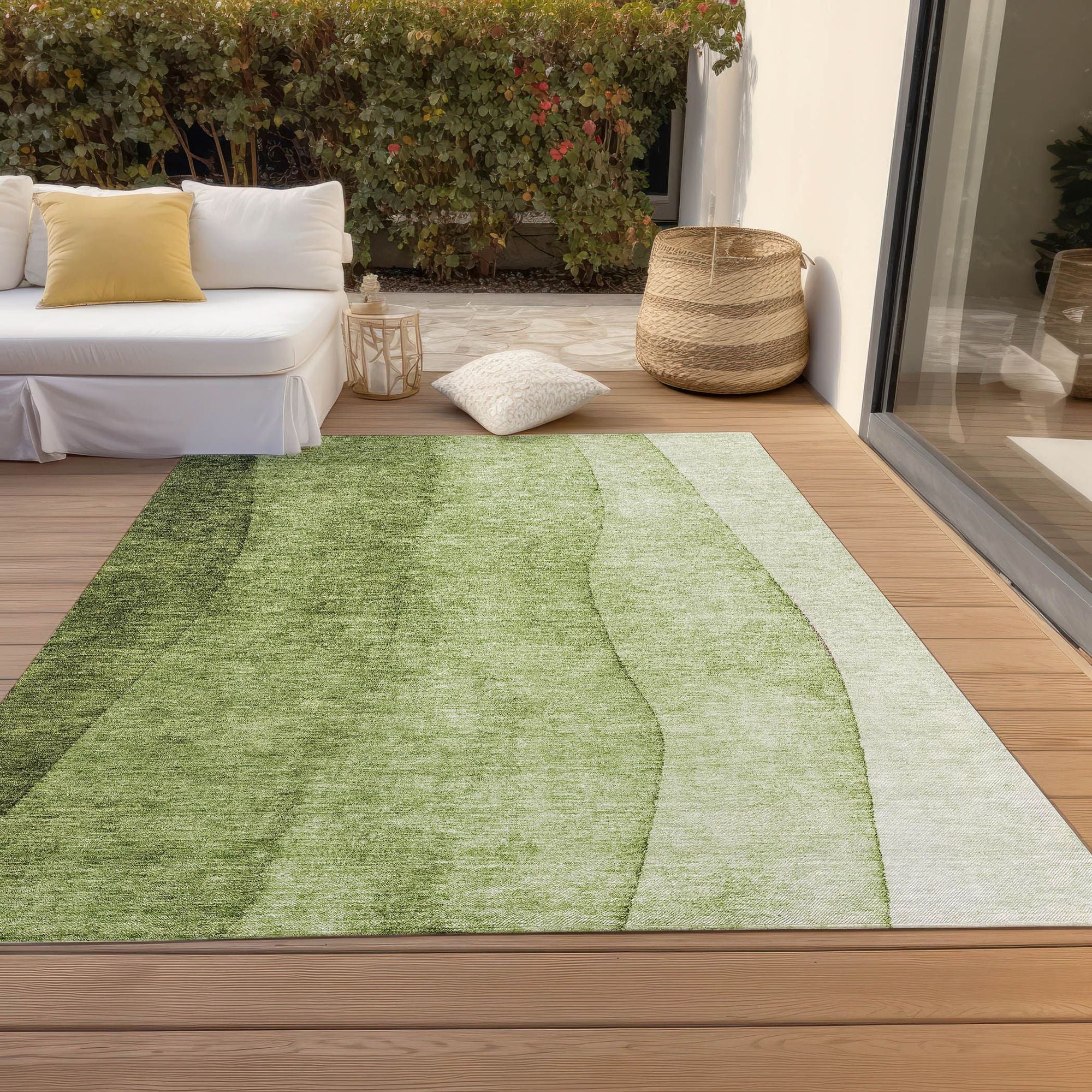 Machine Made ACN625 Olive Green Rugs #color_olive green