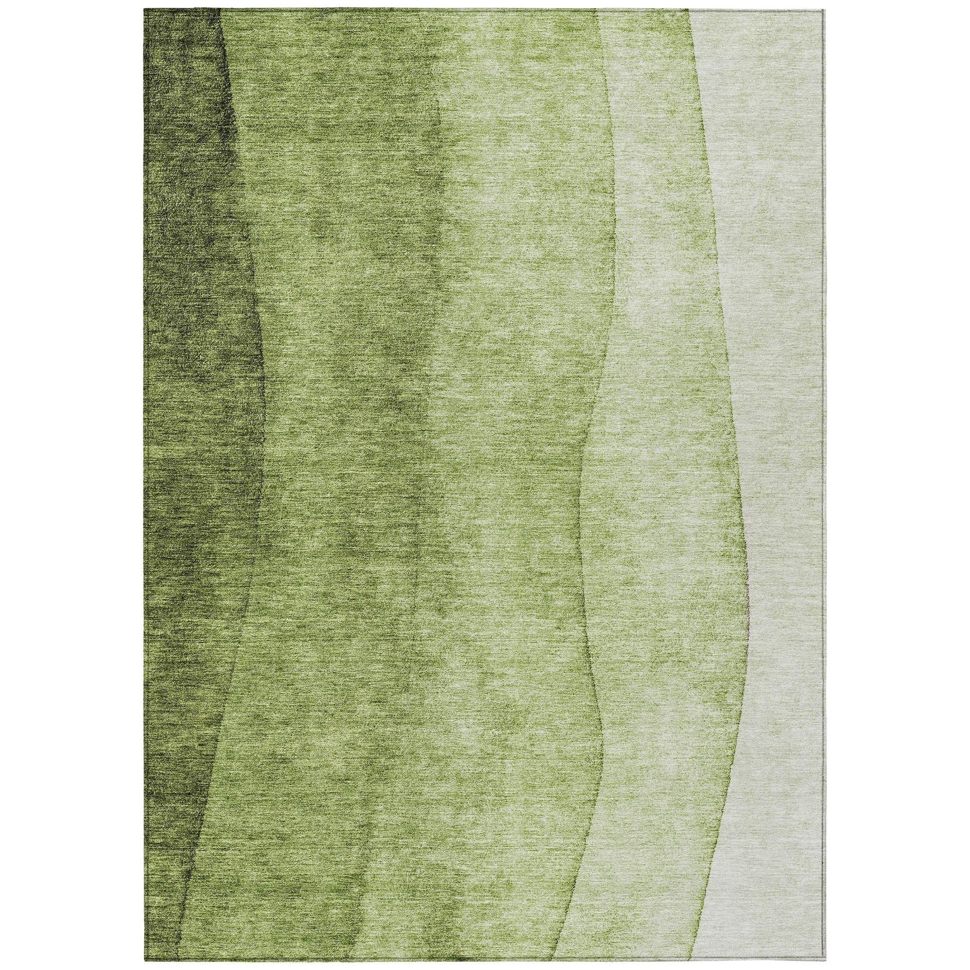 Machine Made ACN625 Olive Green Rugs #color_olive green