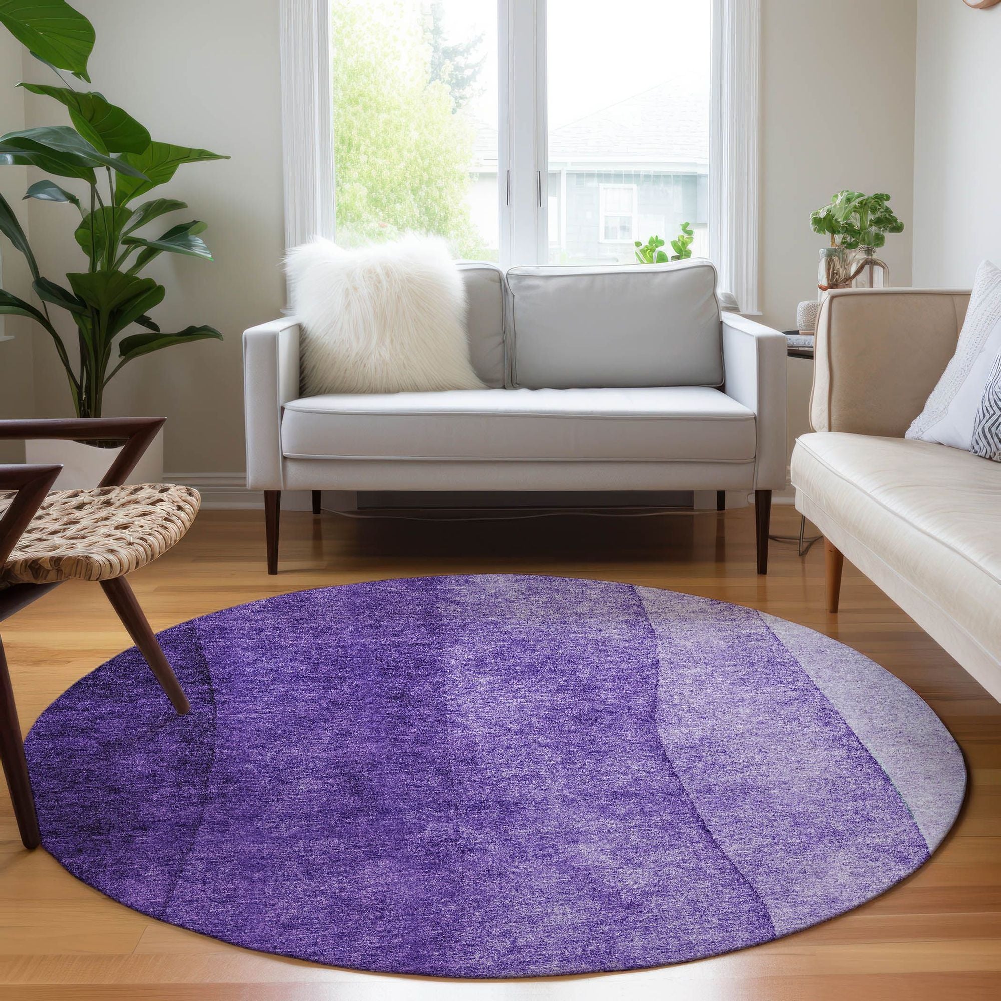 Machine Made ACN625 Purple  Rugs #color_purple 