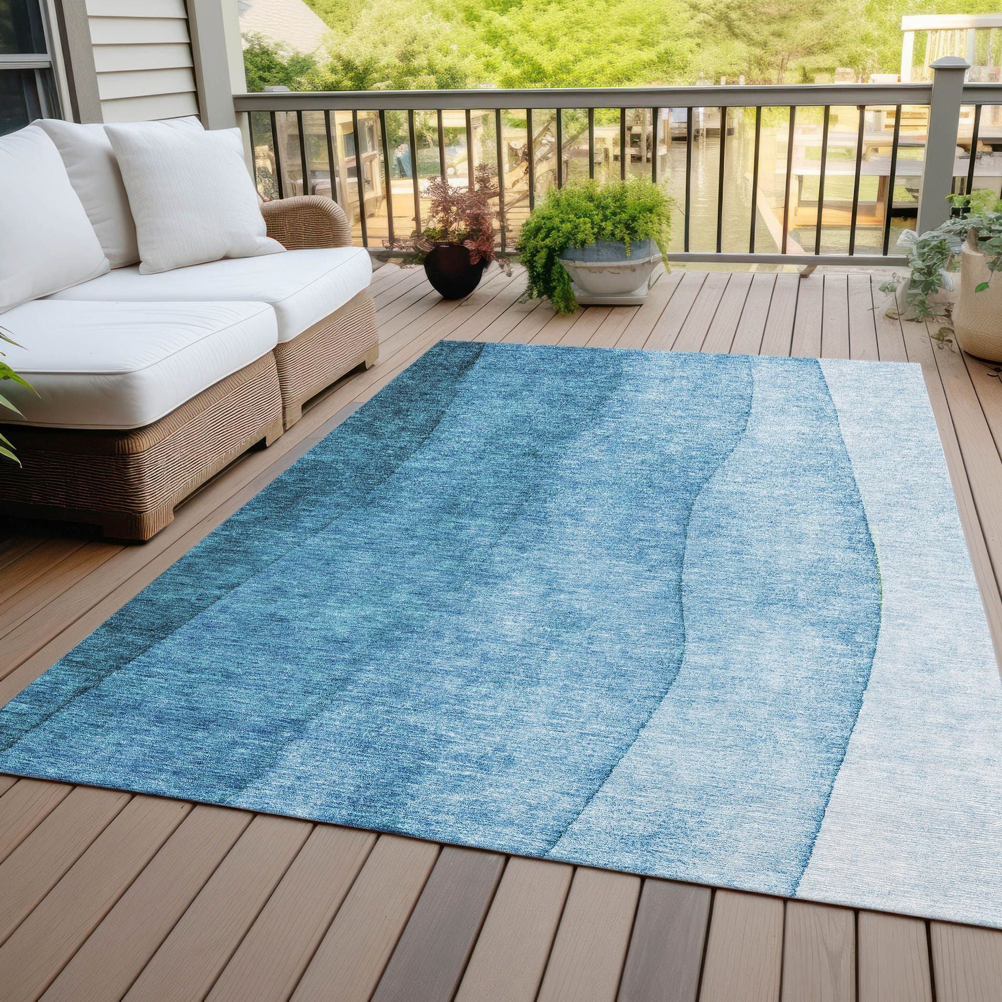 Machine Made ACN625 Teal  Rugs #color_teal 