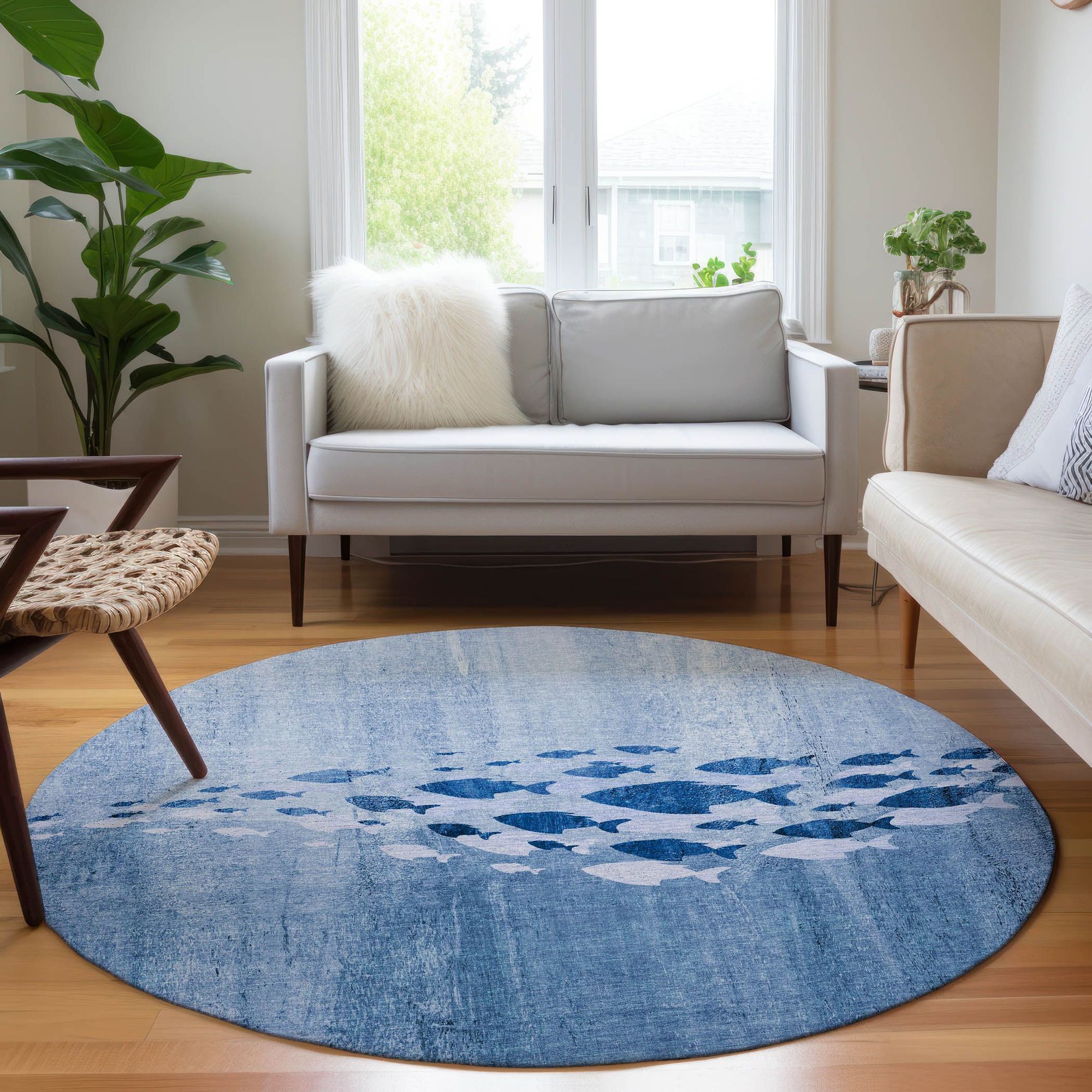 Machine Made ACN627 Blue  Rugs #color_blue 