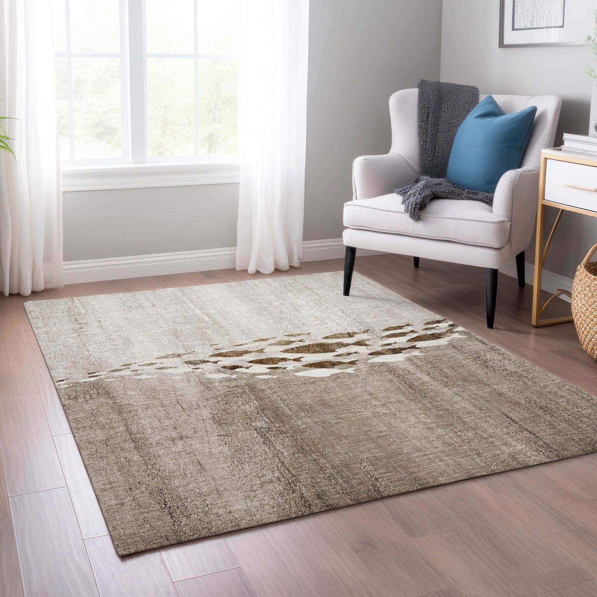 Machine Made ACN627 Taupe Brown Rugs #color_taupe brown