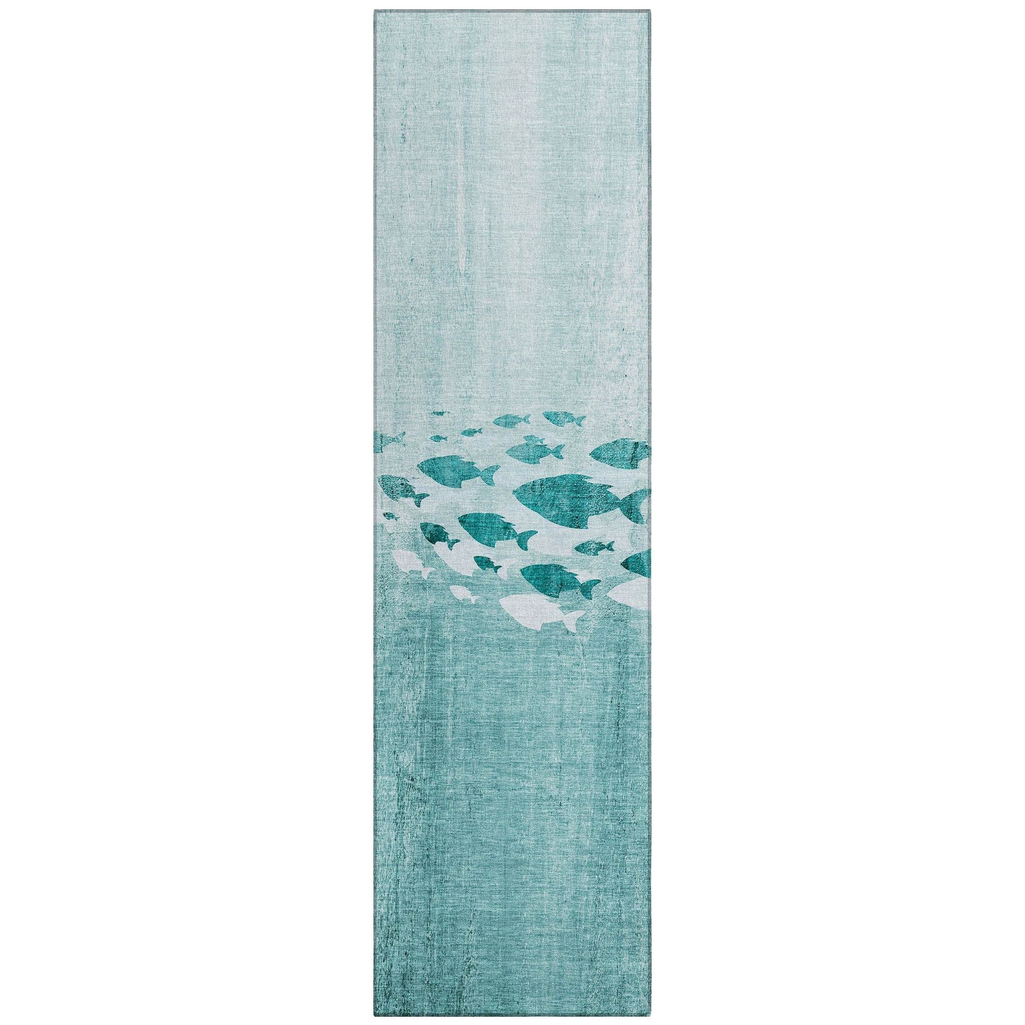 Machine Made ACN627 Teal  Rugs #color_teal 