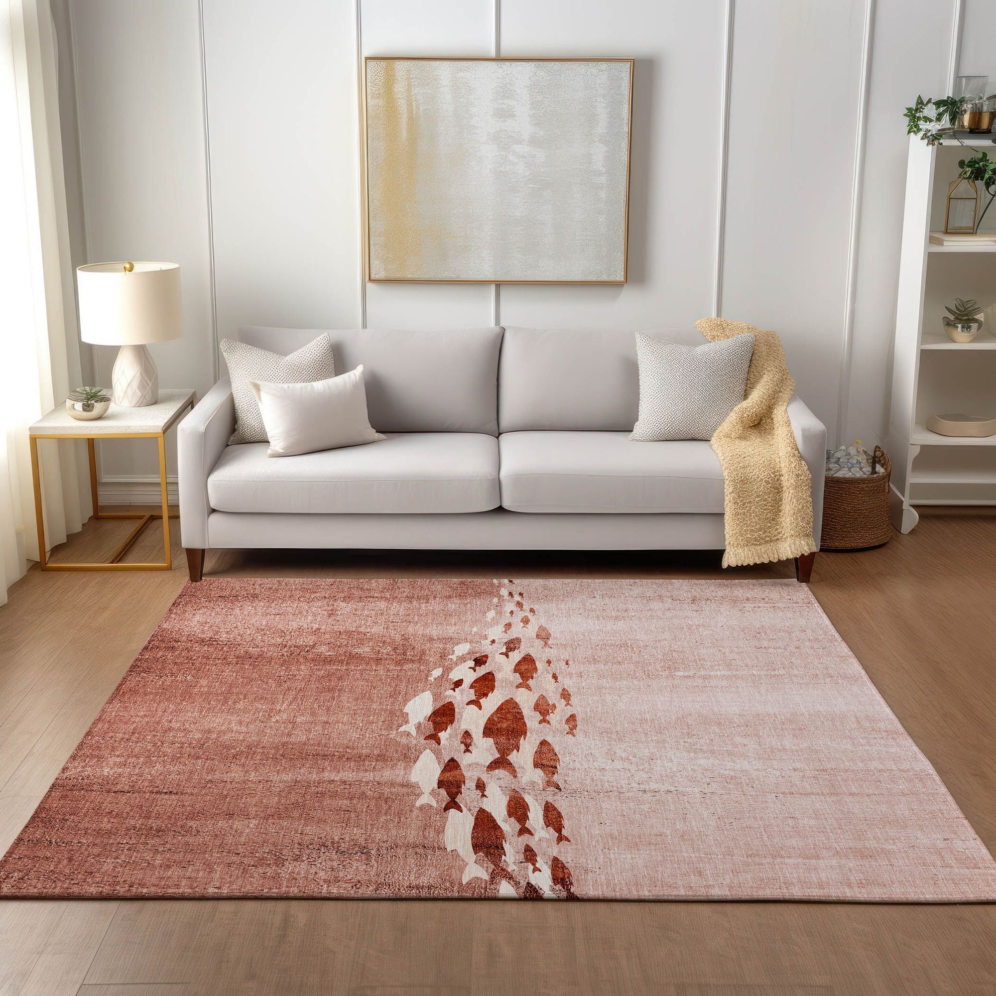 Machine Made ACN627 Terracotta Orange Rugs #color_terracotta orange