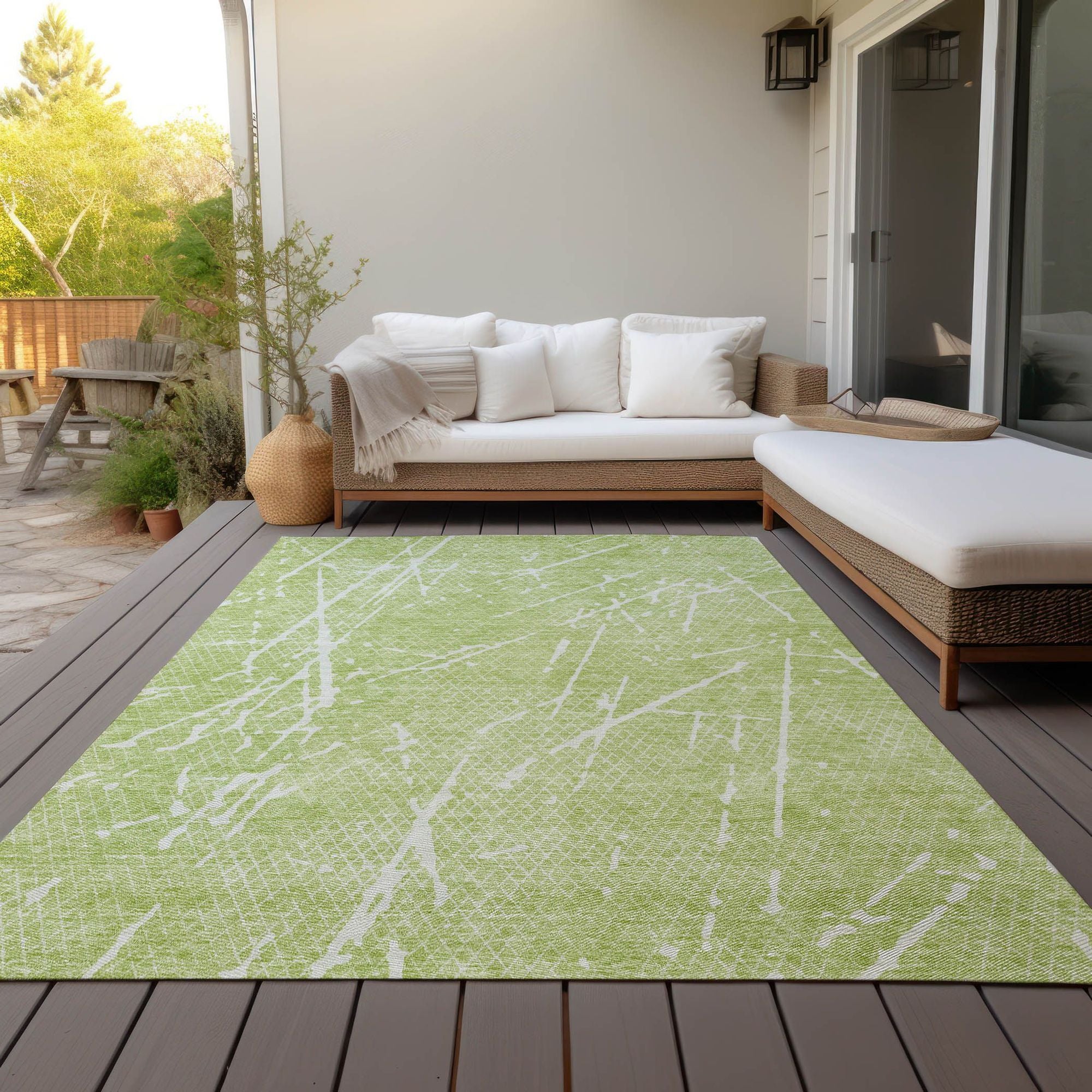 Machine Made ACN628 Aloe Green Rugs #color_aloe green