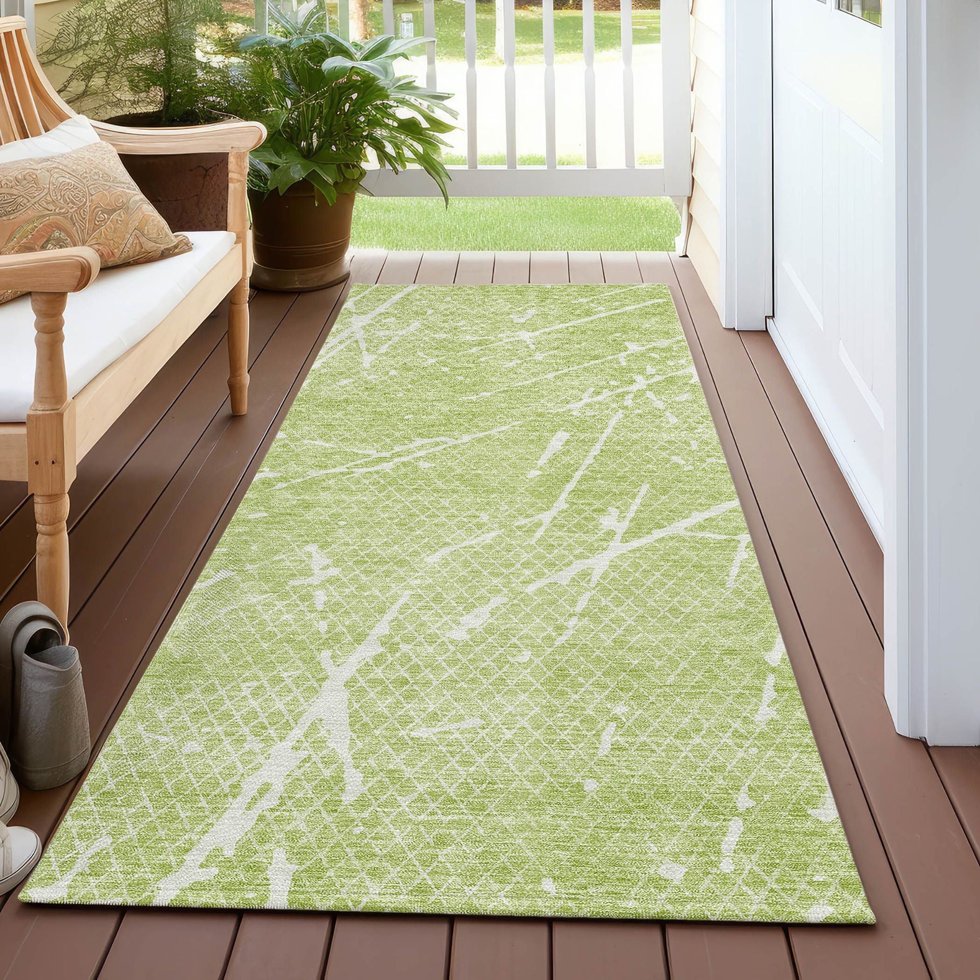 Machine Made ACN628 Aloe Green Rugs #color_aloe green