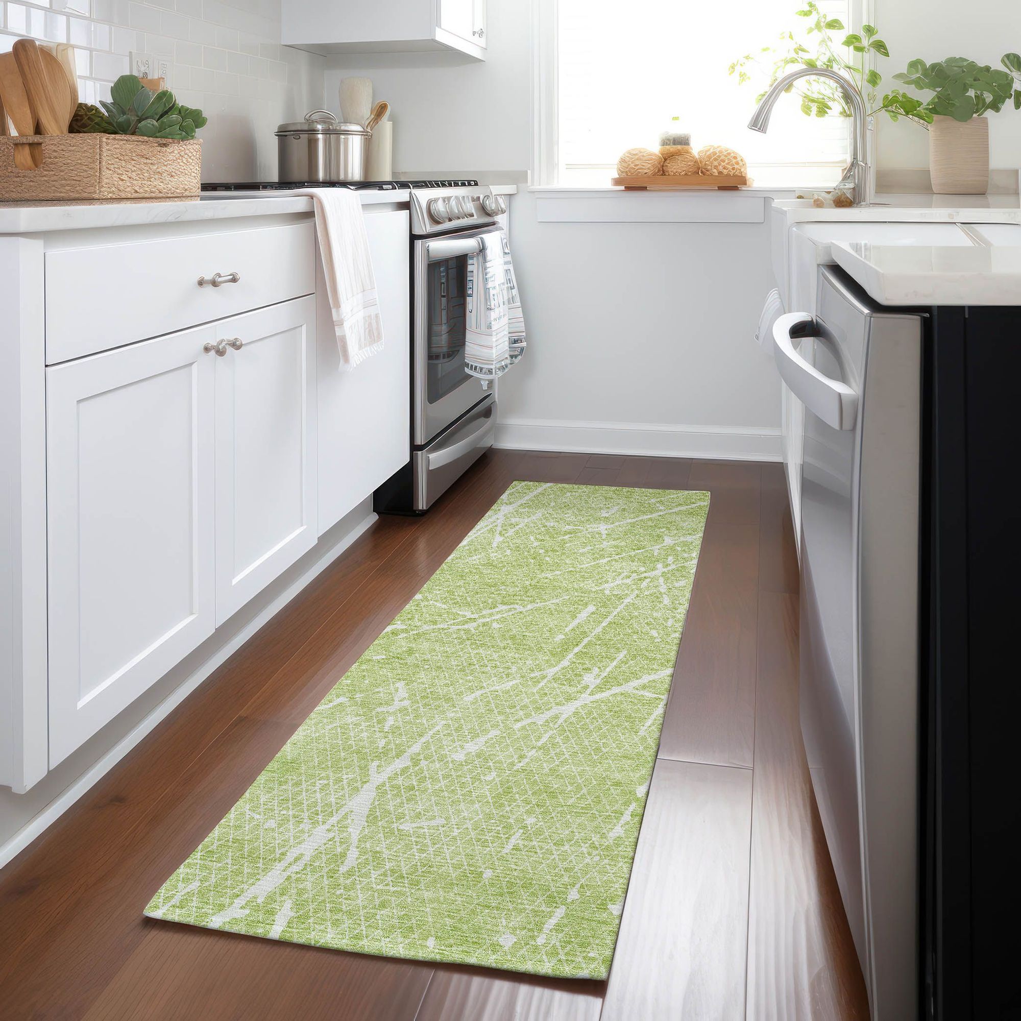 Machine Made ACN628 Aloe Green Rugs #color_aloe green