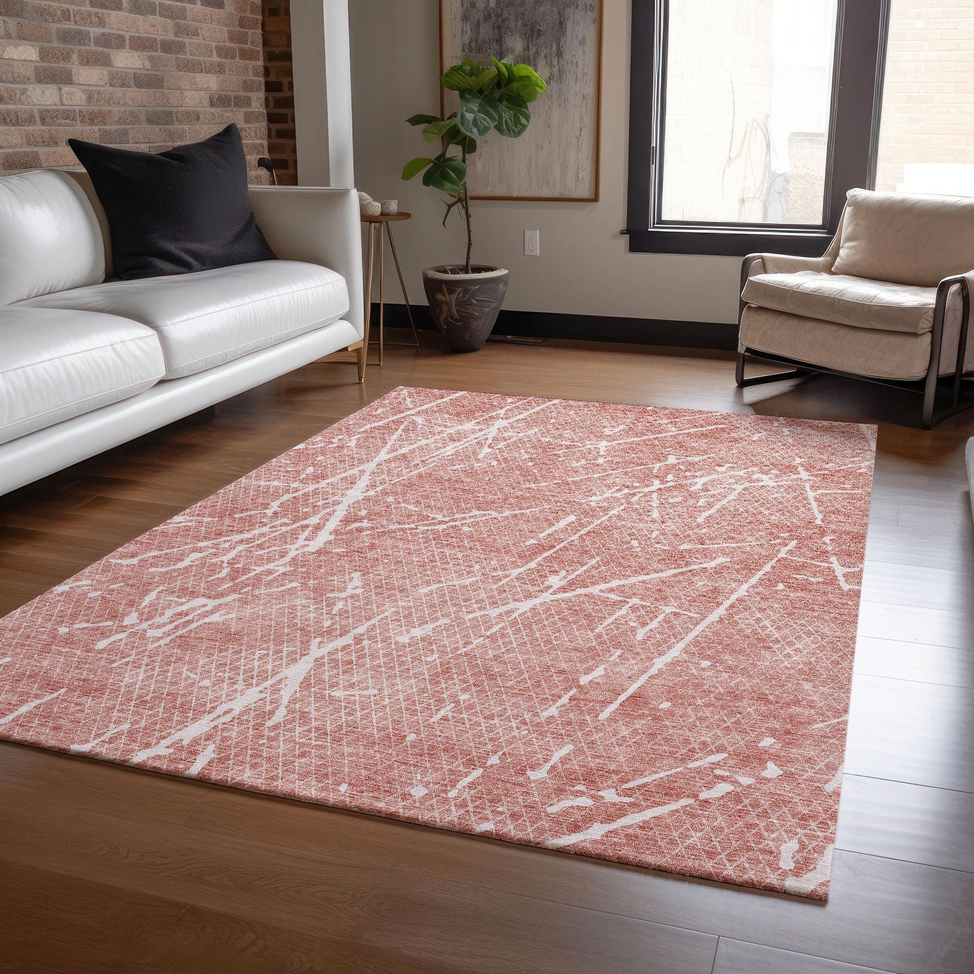 Machine Made ACN628 Blush Pink Rugs #color_blush pink