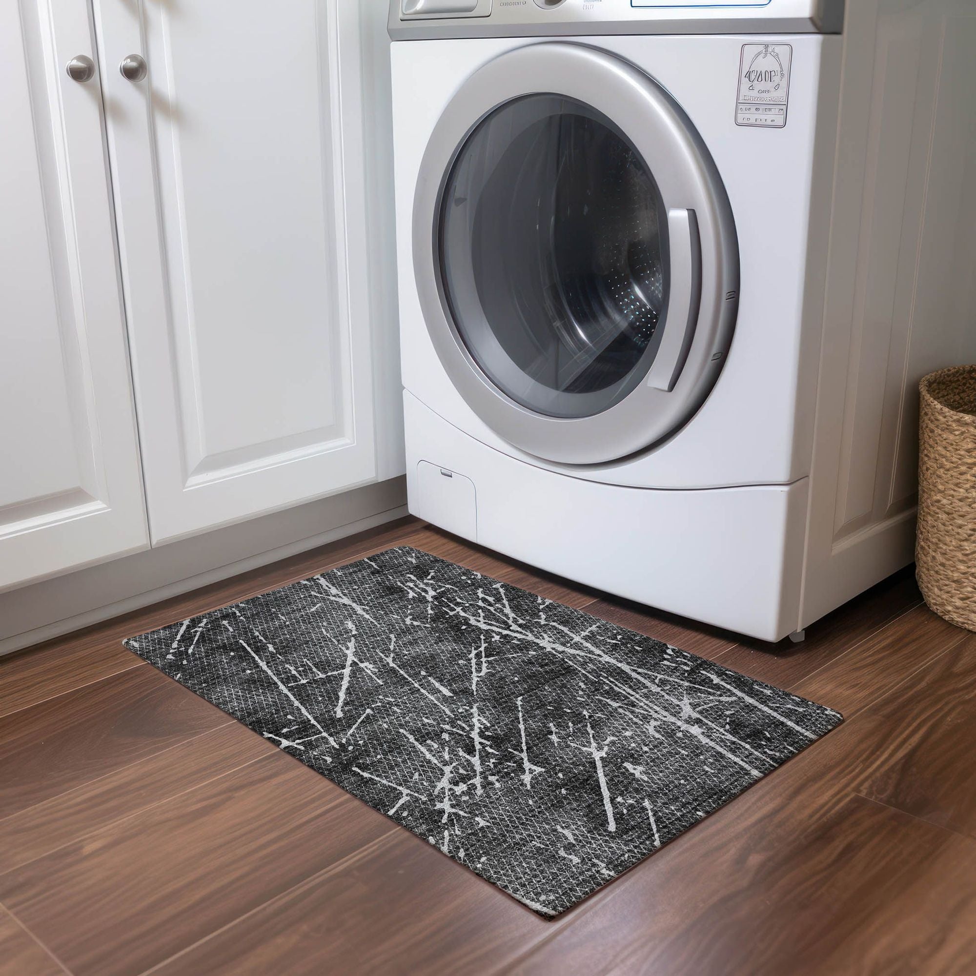 Machine Made ACN628 Charcoal Gray Rugs #color_charcoal gray