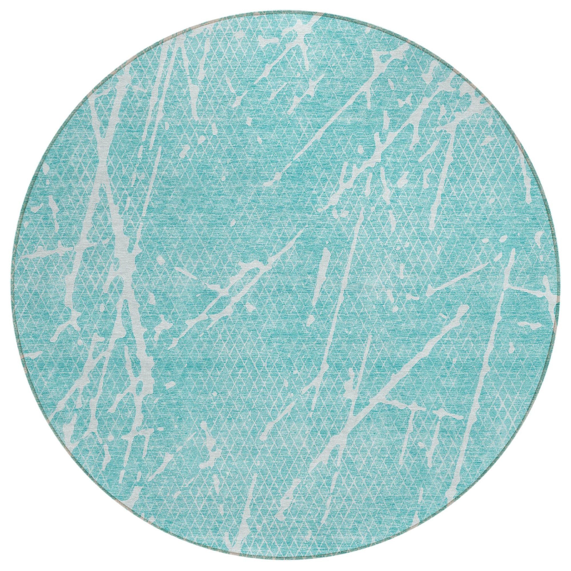 Machine Made ACN628 Teal  Rugs #color_teal 