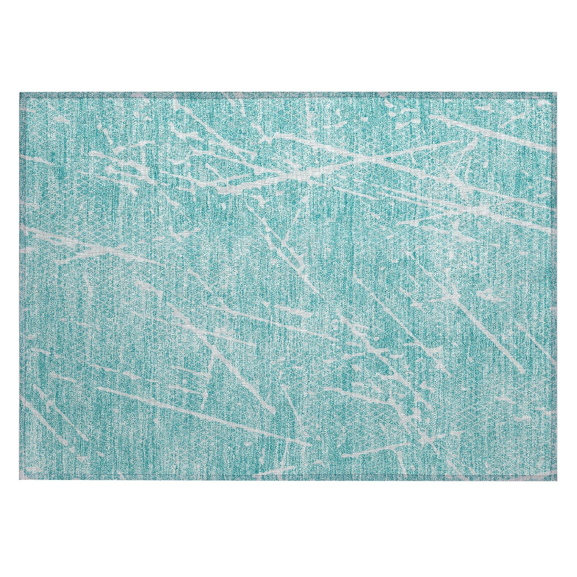 Machine Made ACN628 Teal  Rugs #color_teal 