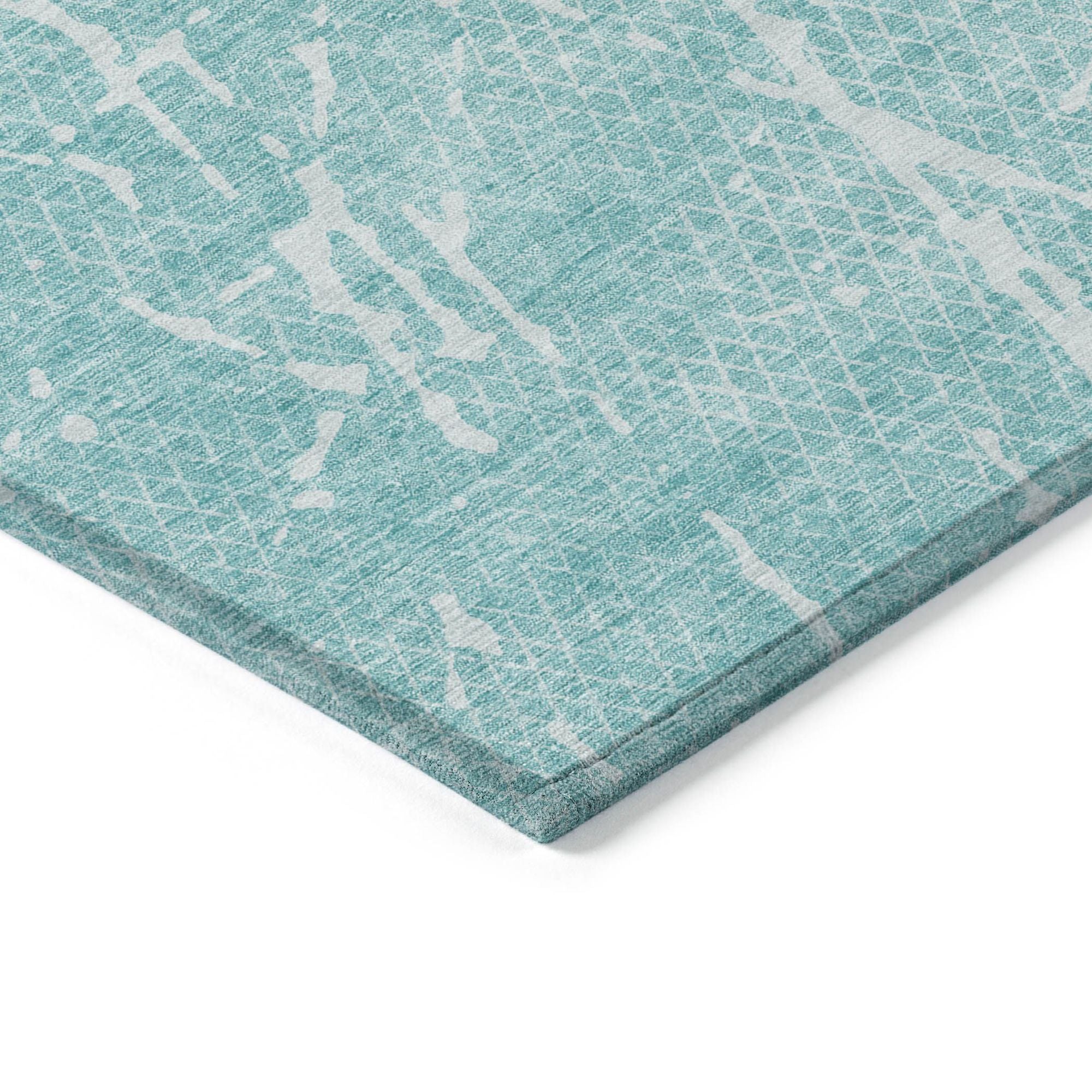 Machine Made ACN628 Teal  Rugs #color_teal 