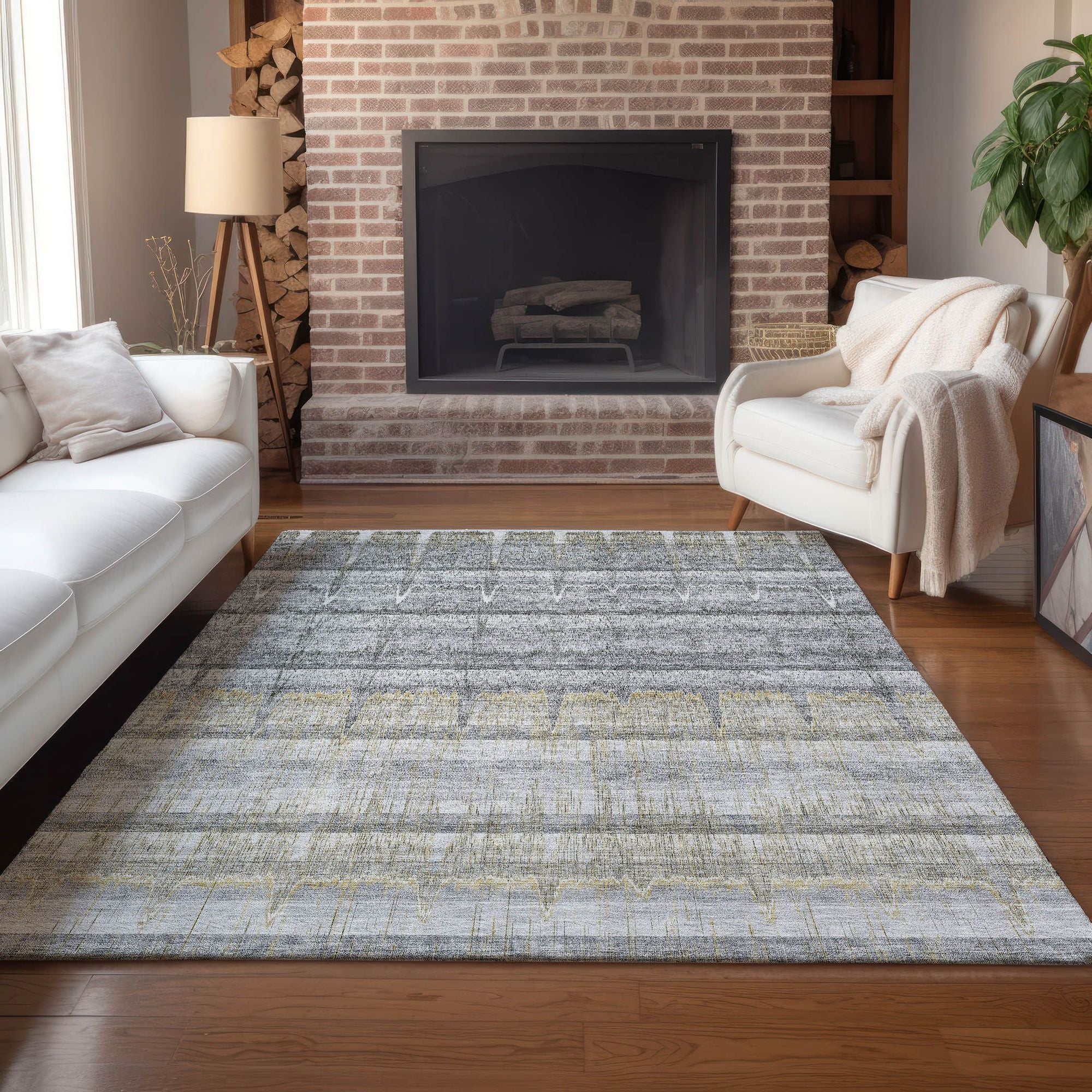 Machine Made ACN629 Gray  Rugs #color_gray 