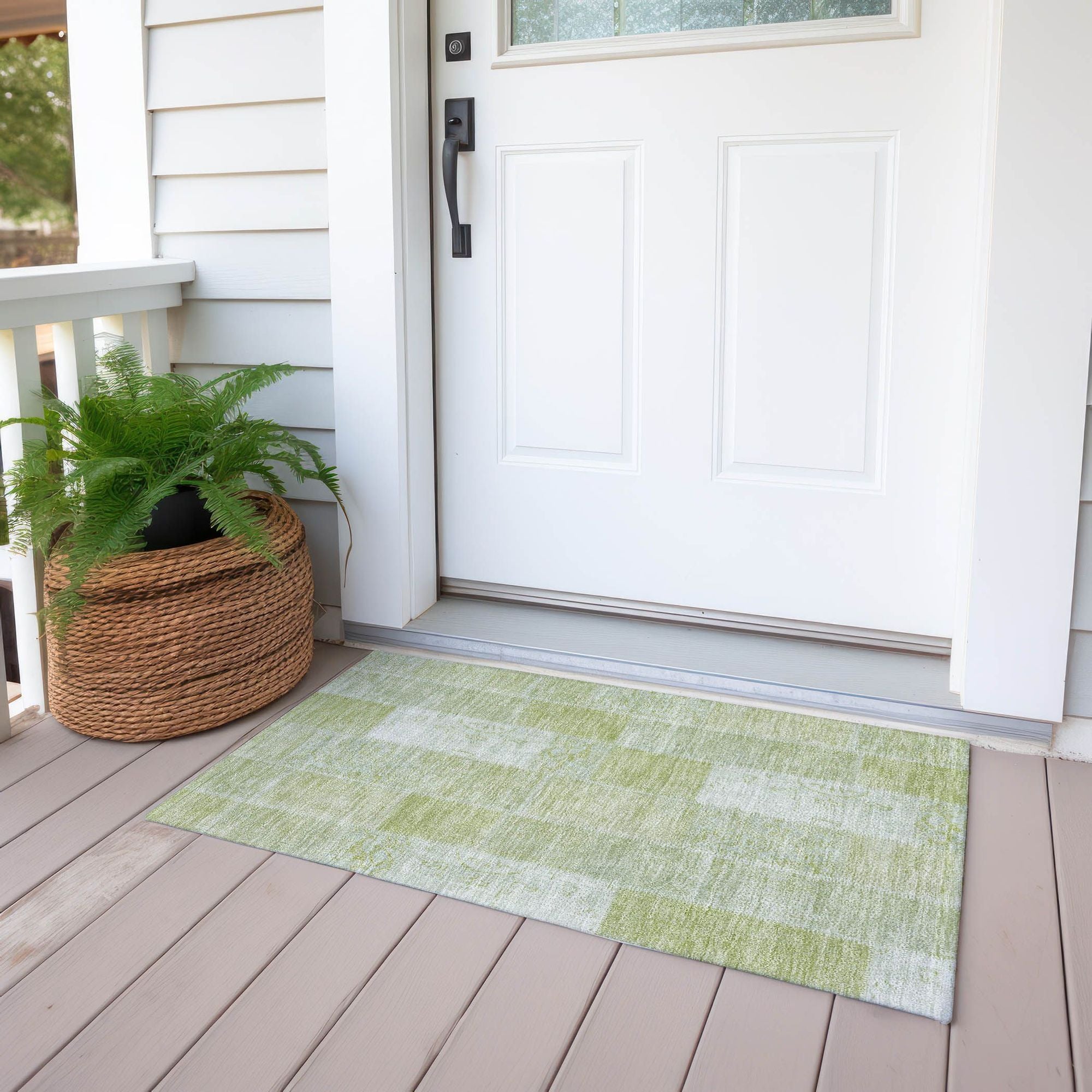 Machine Made ACN631 Aloe Green Rugs #color_aloe green