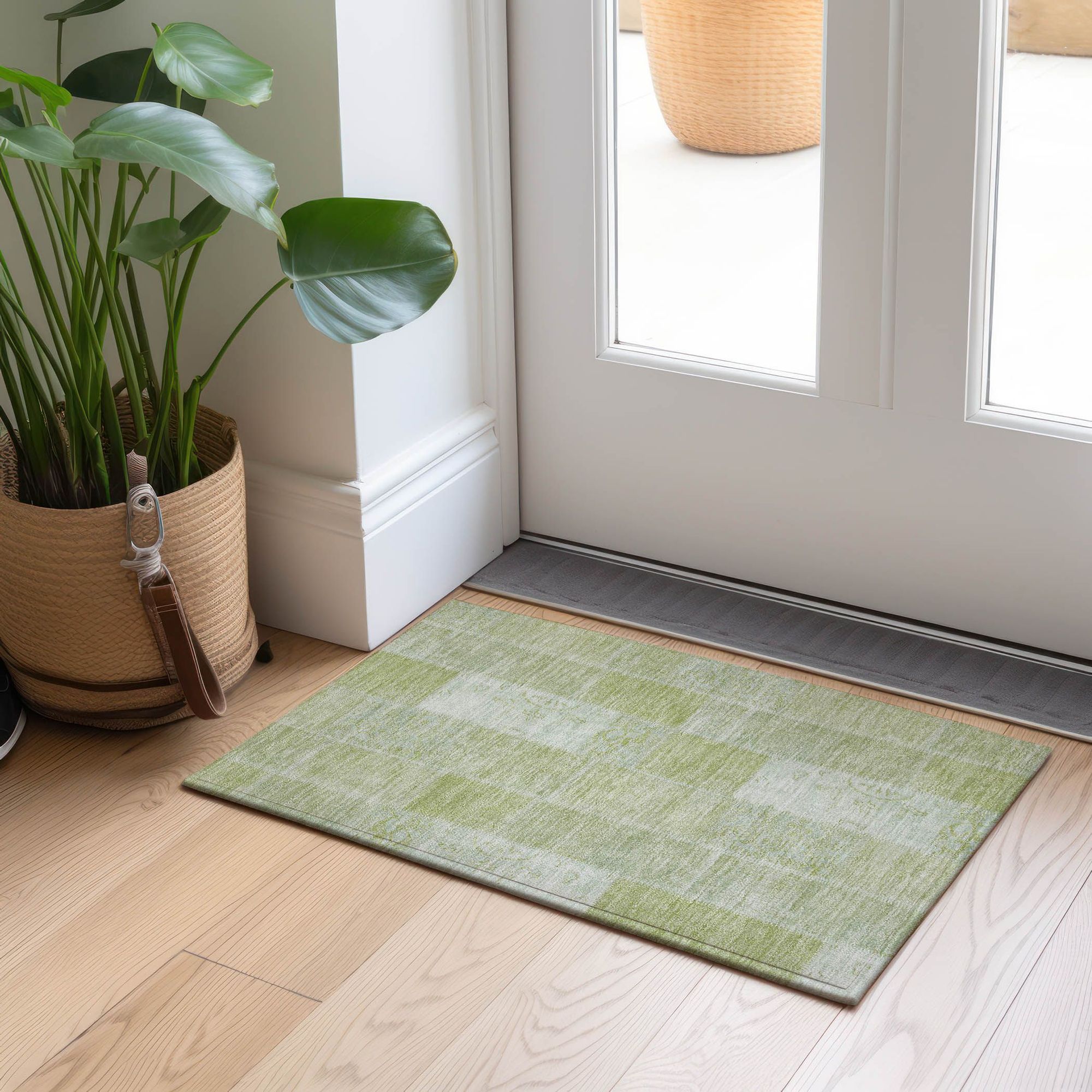 Machine Made ACN631 Aloe Green Rugs #color_aloe green