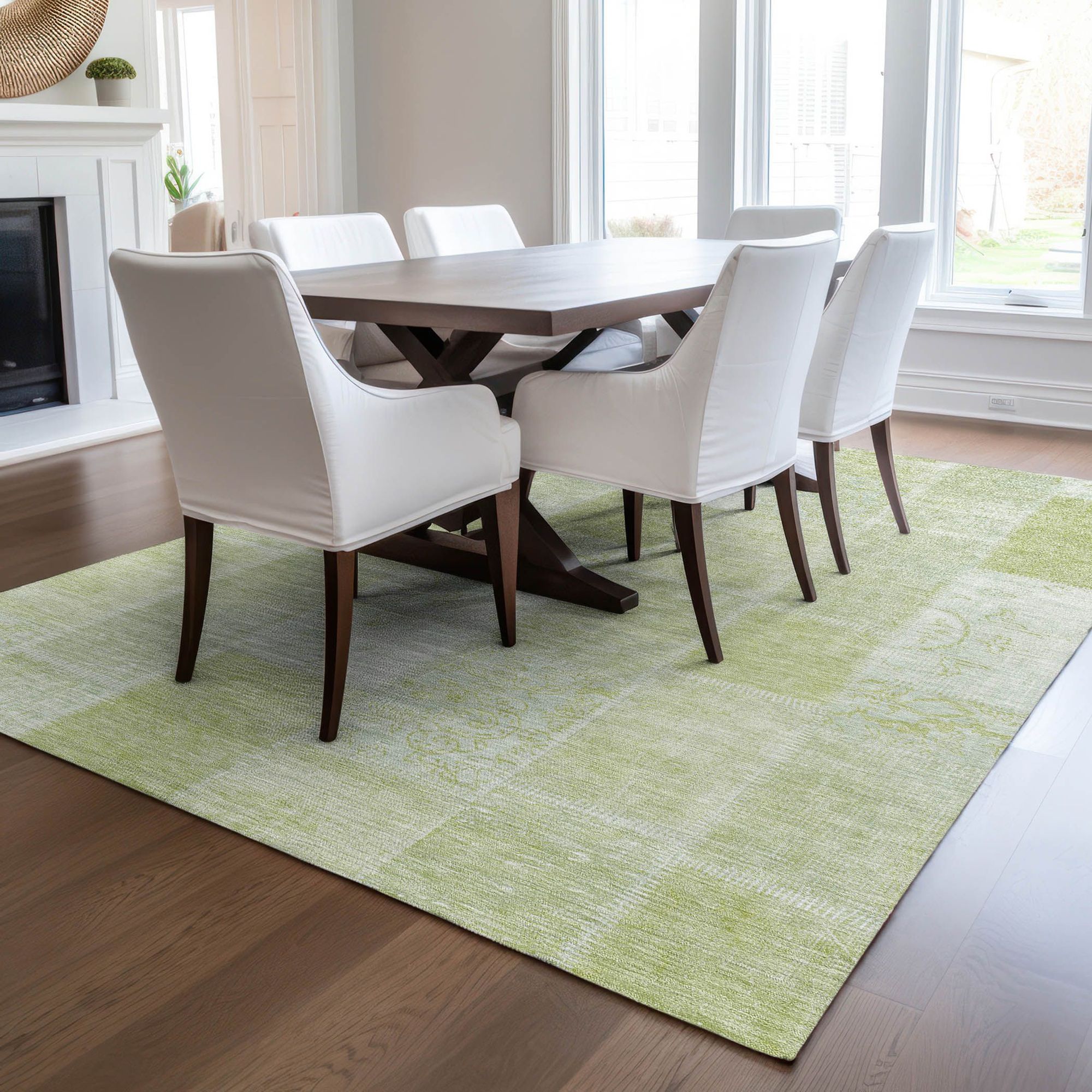 Machine Made ACN631 Aloe Green Rugs #color_aloe green