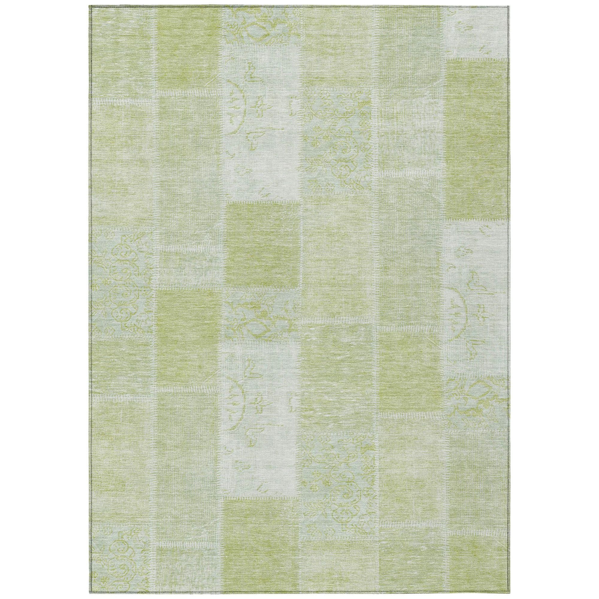 Machine Made ACN631 Aloe Green Rugs #color_aloe green