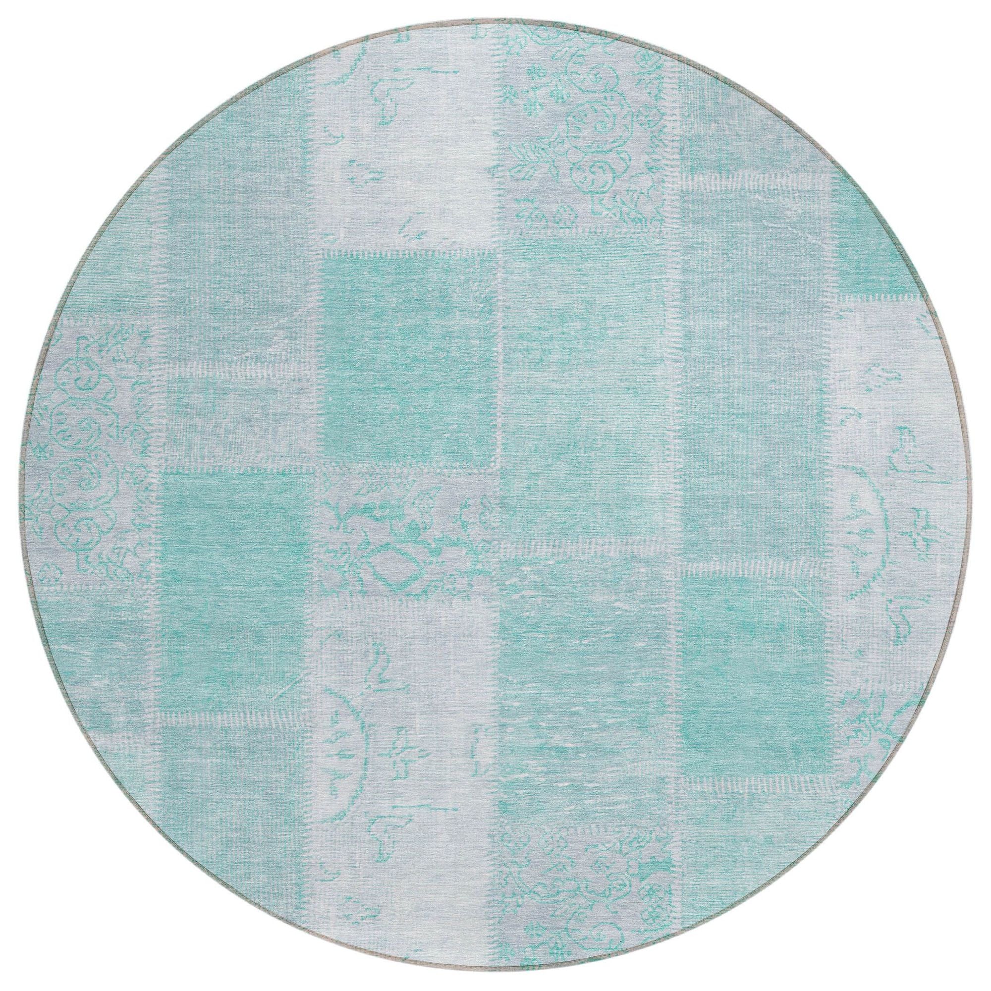 Machine Made ACN631 Aqua Teal Rugs #color_aqua teal