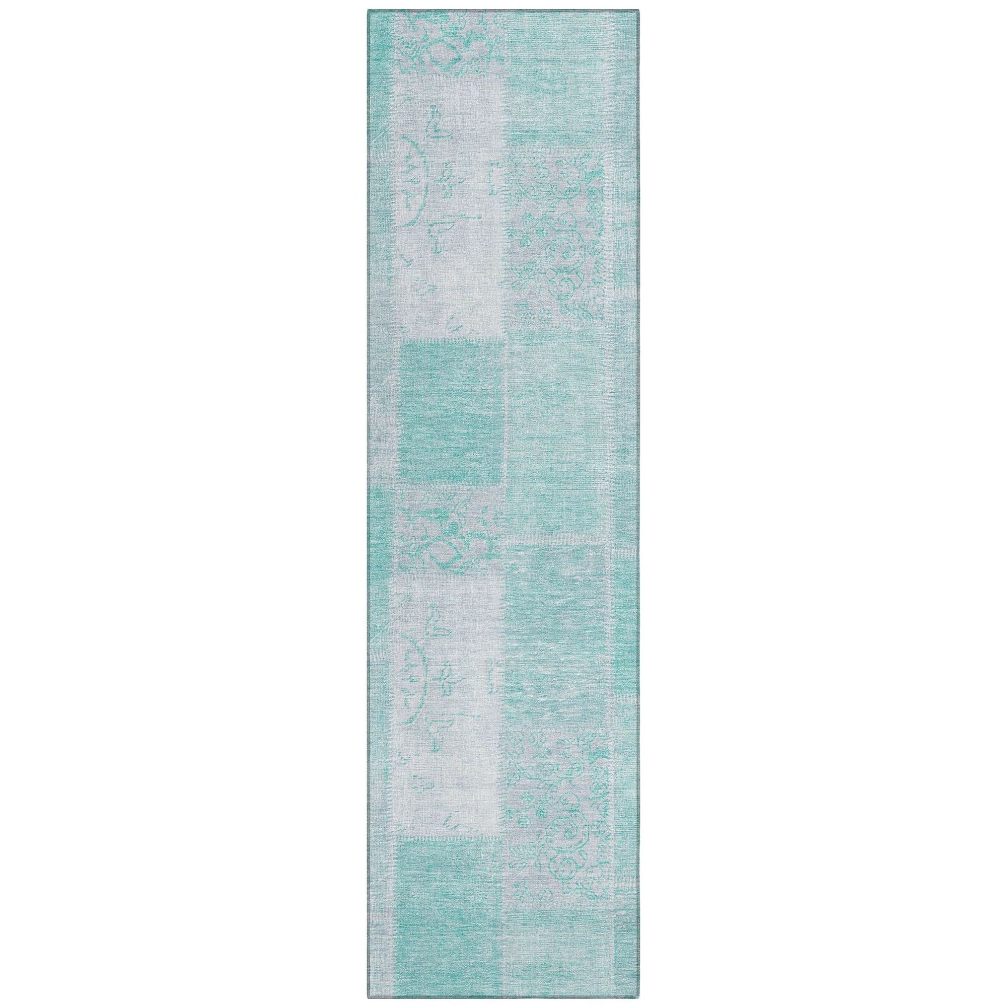 Machine Made ACN631 Aqua Teal Rugs #color_aqua teal