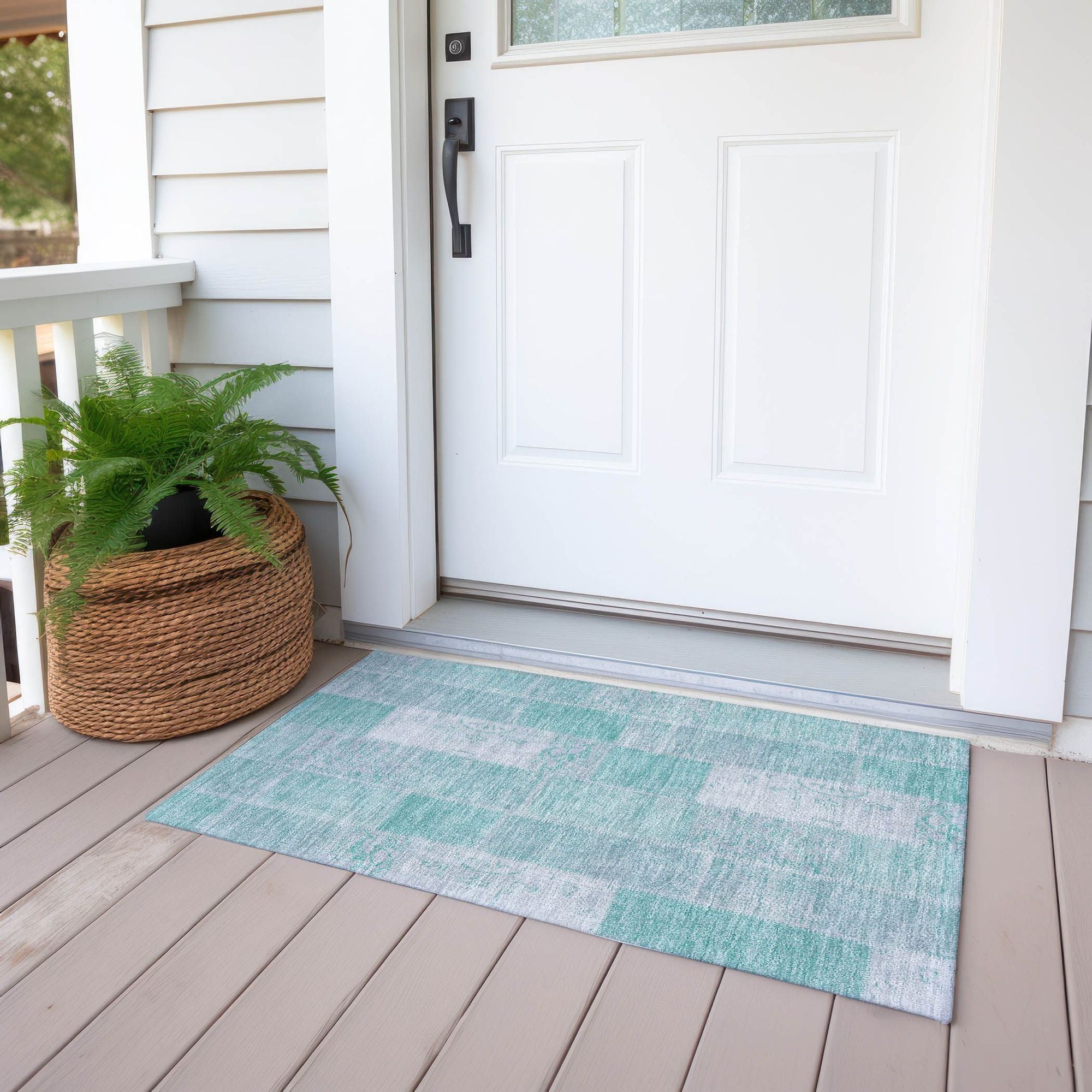 Machine Made ACN631 Aqua Teal Rugs #color_aqua teal